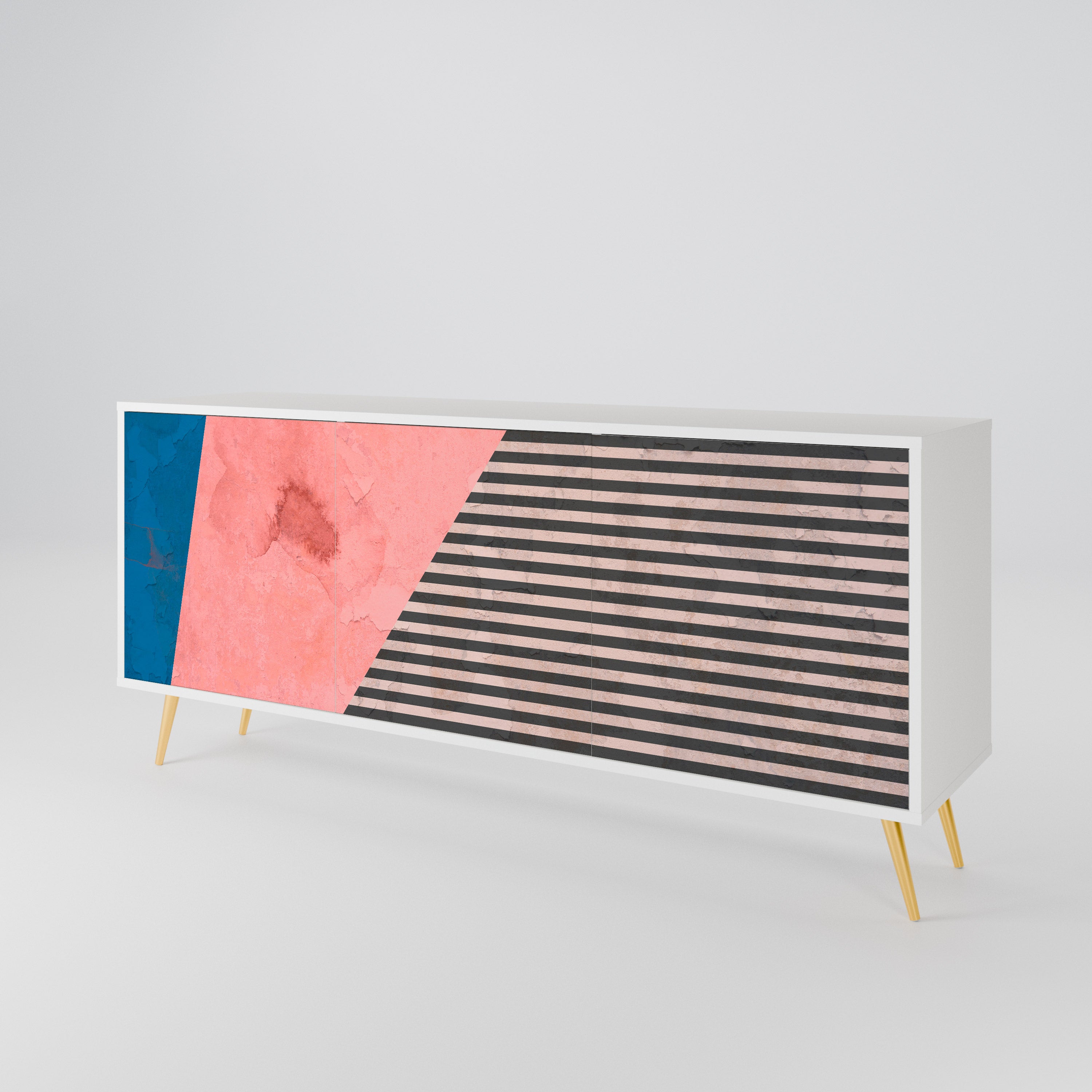 GLAMOROUS STRIPE Μπουφές 3-θυρών
