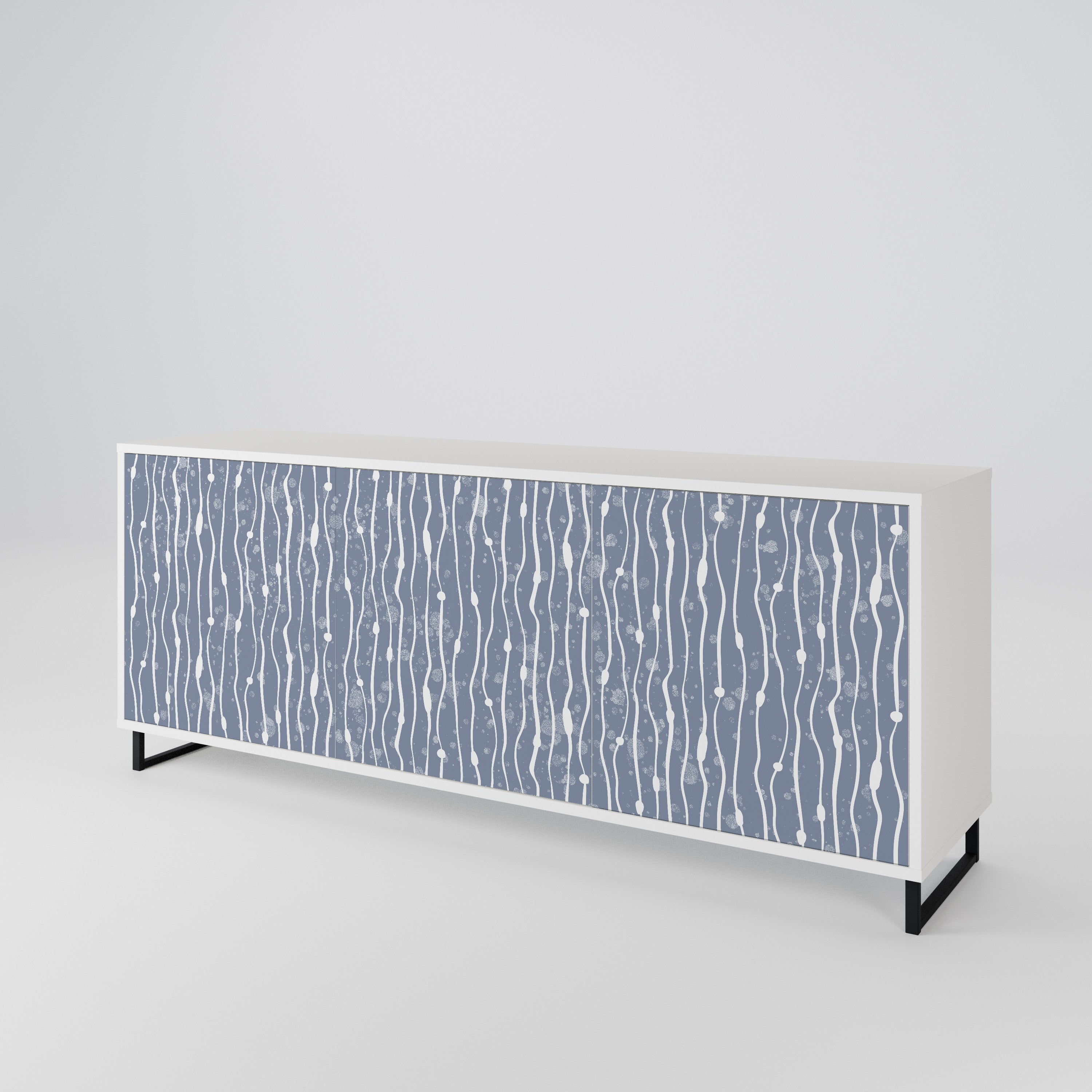 GRAPHITE RAIN Aparador de 3 Puertas