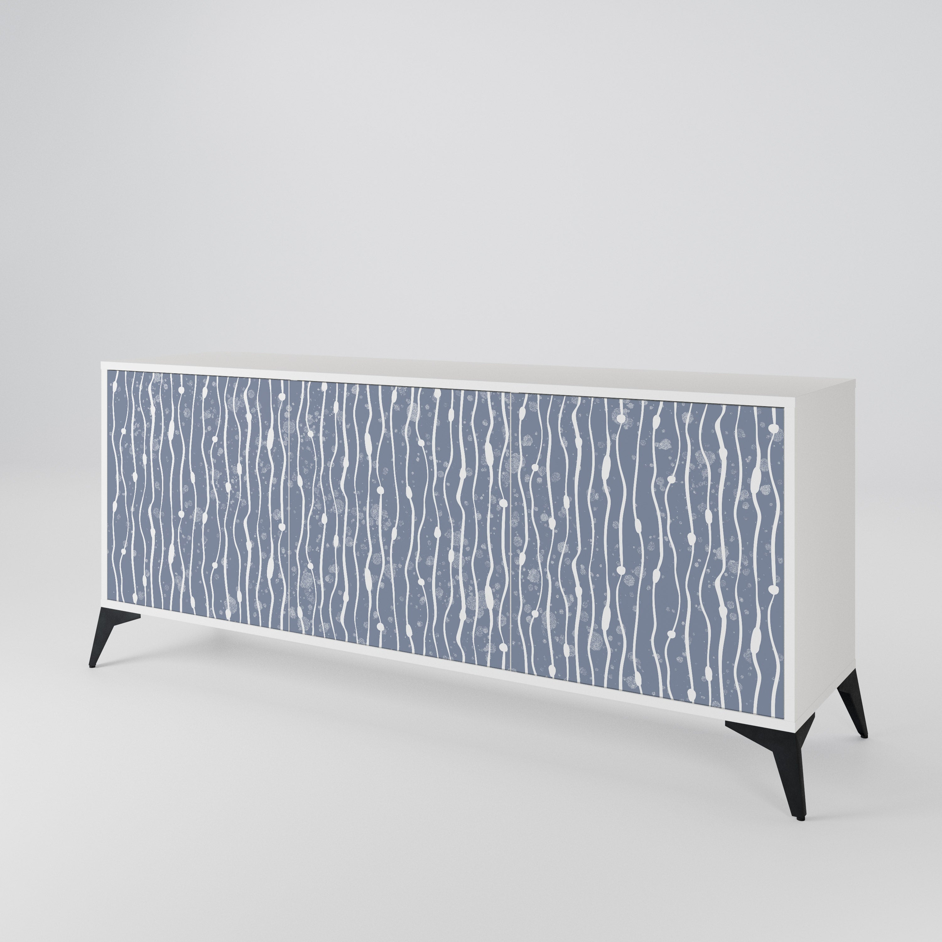 GRAPHITE RAIN Aparador de 3 Puertas