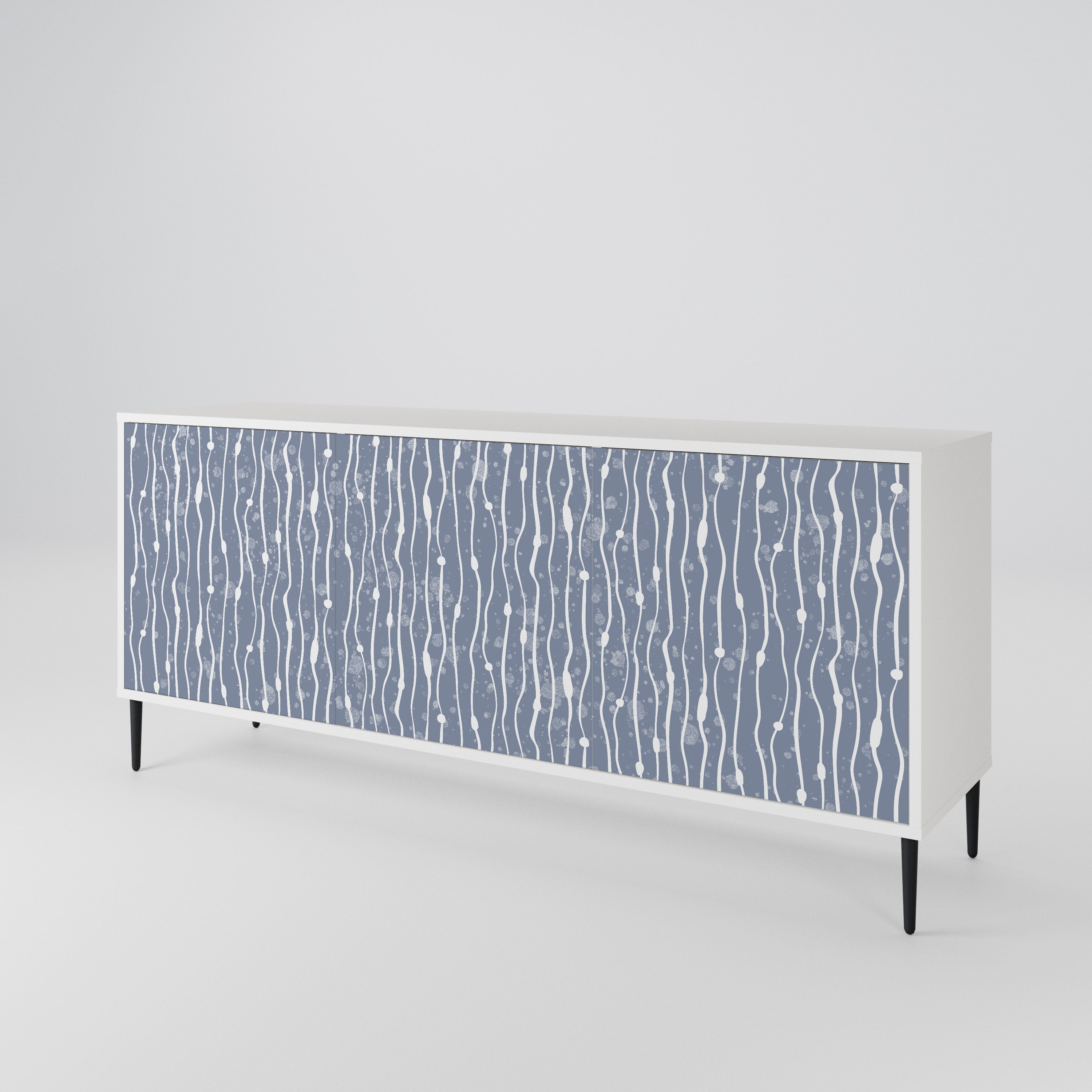 GRAPHITE RAIN Aparador de 3 Puertas