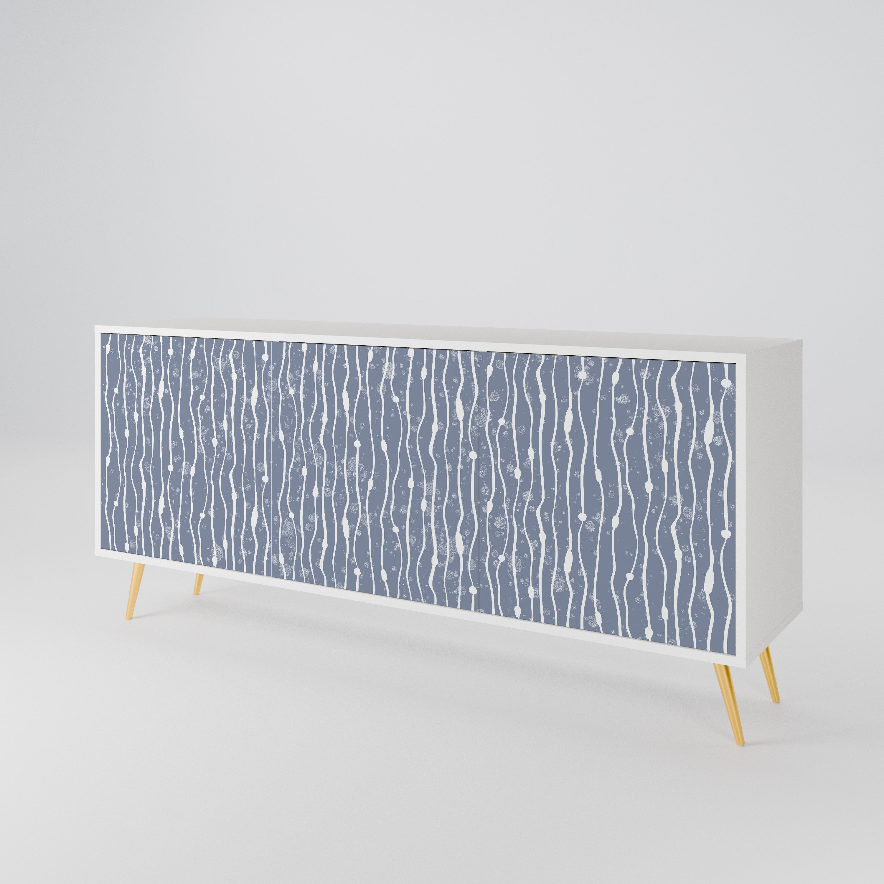 GRAPHITE RAIN Aparador de 3 Puertas