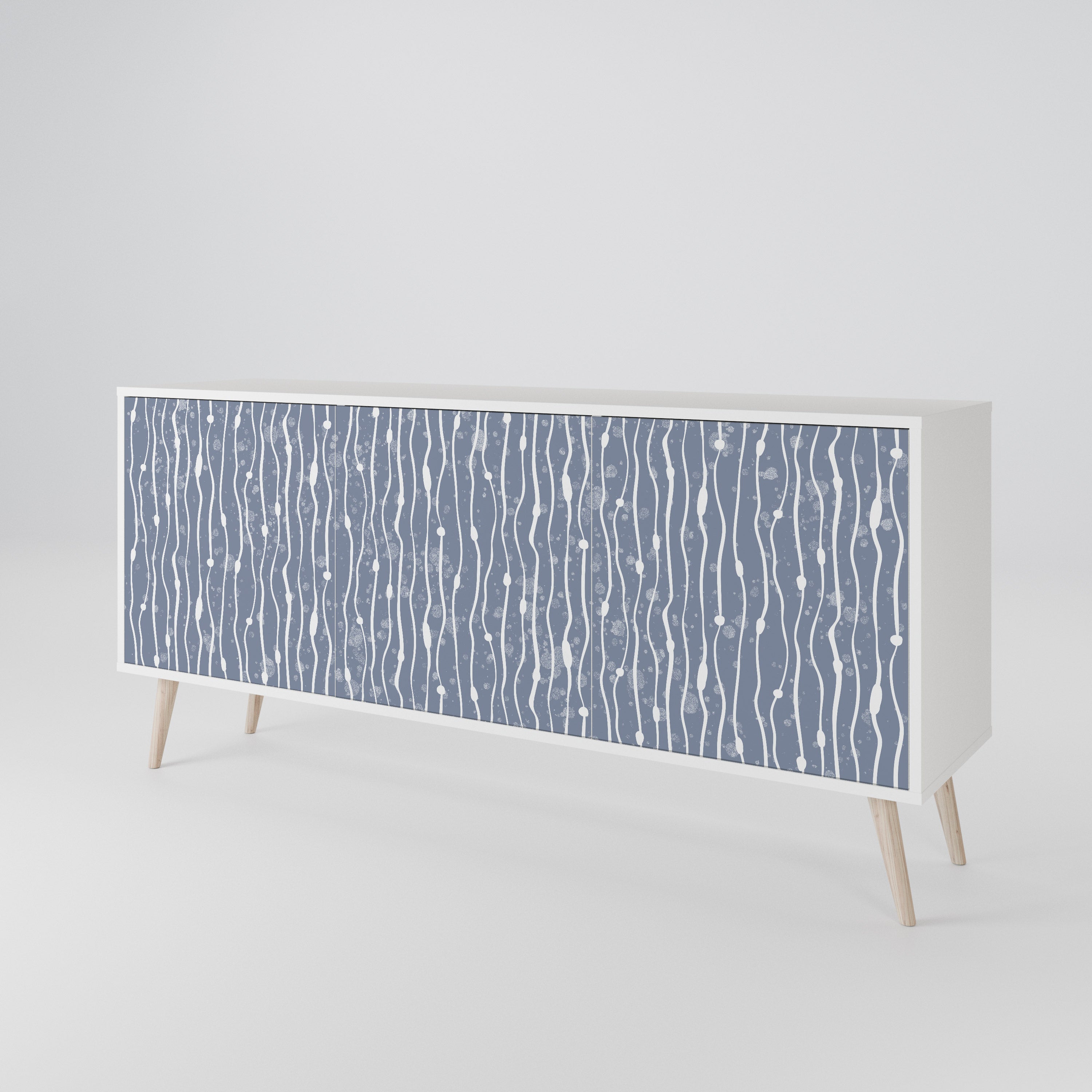 GRAPHITE RAIN Aparador de 3 Puertas