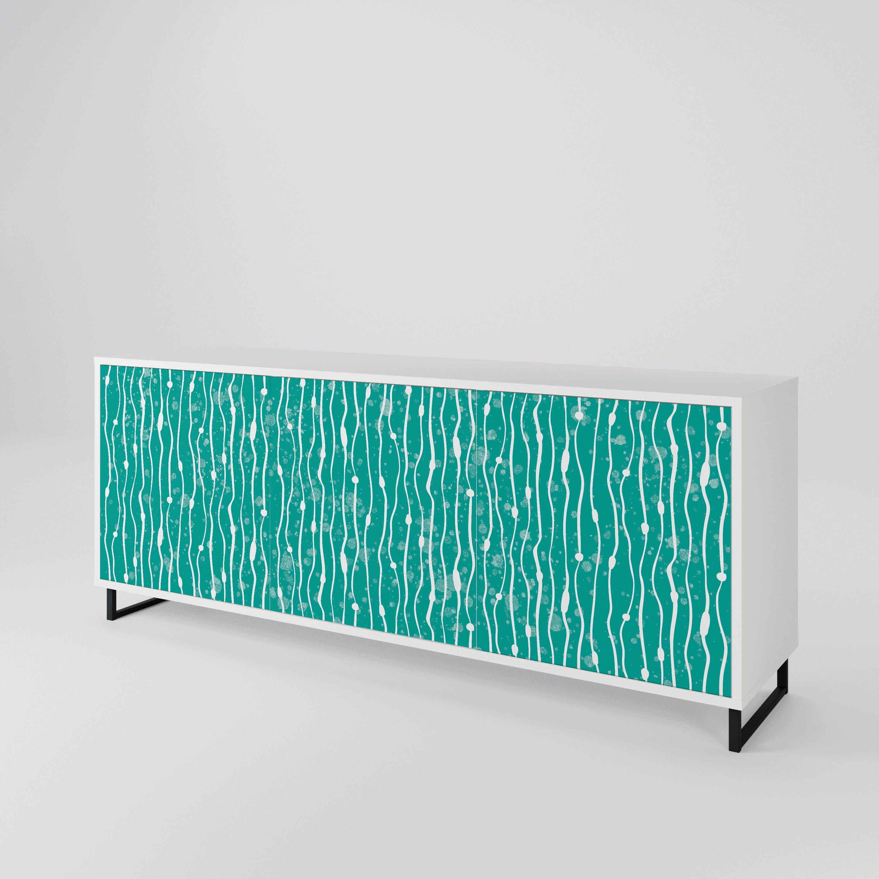 TURQUOISE RAIN Aparador de 3 Puertas