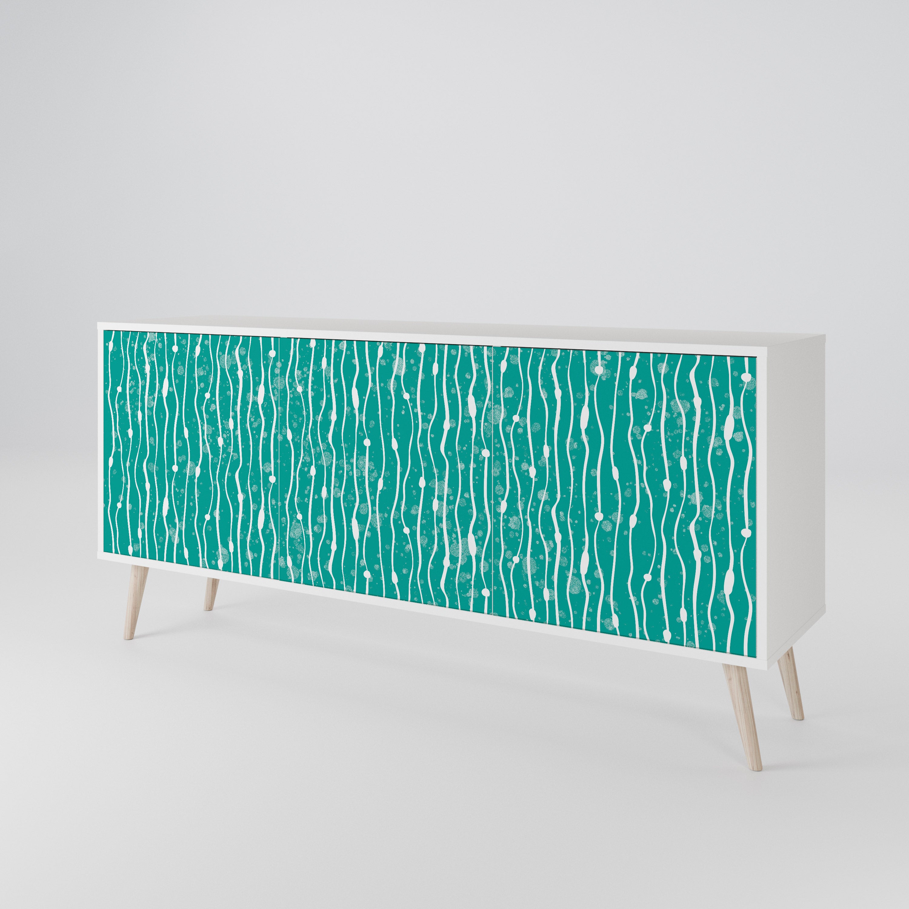 TURQUOISE RAIN Aparador de 3 Puertas