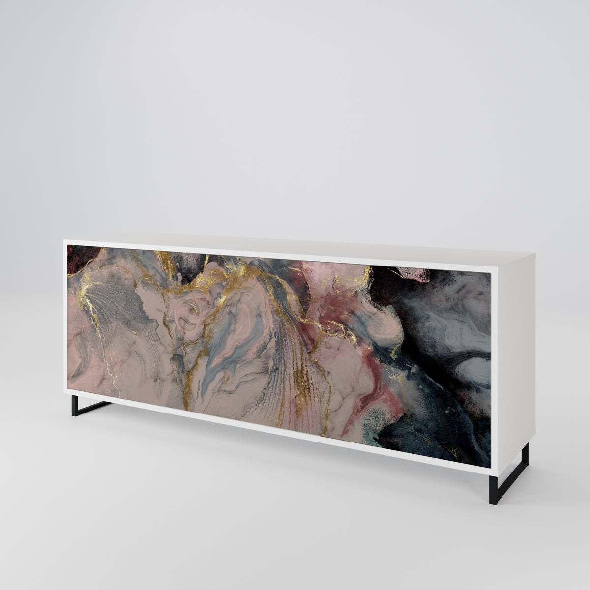 GILDED SWIRLS Aparador de 3 Portas