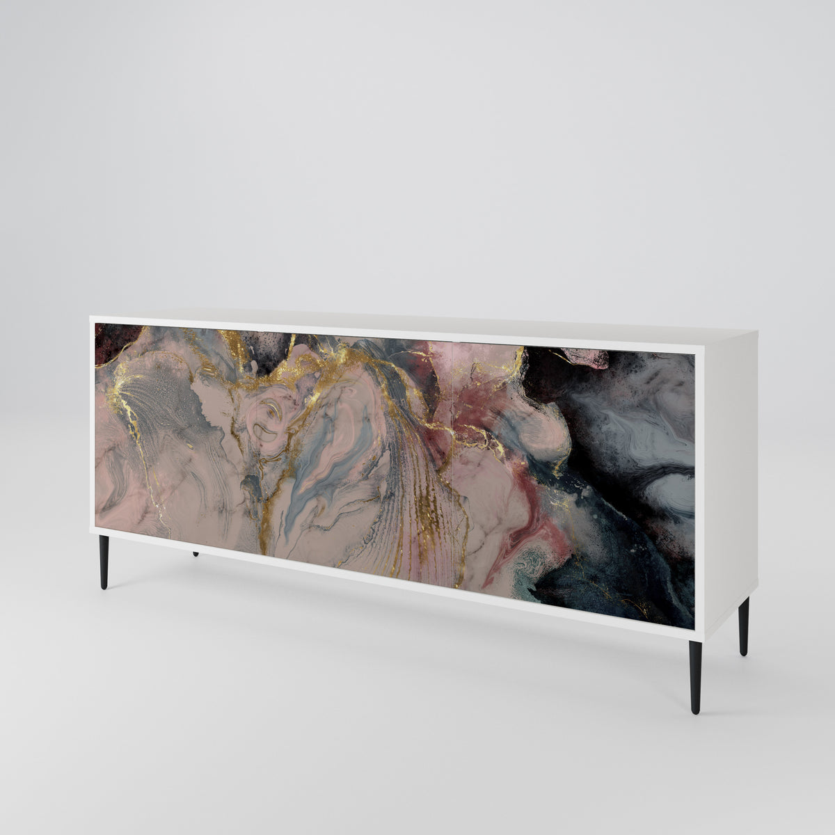 GILDED SWIRLS Aparador de 3 Portas