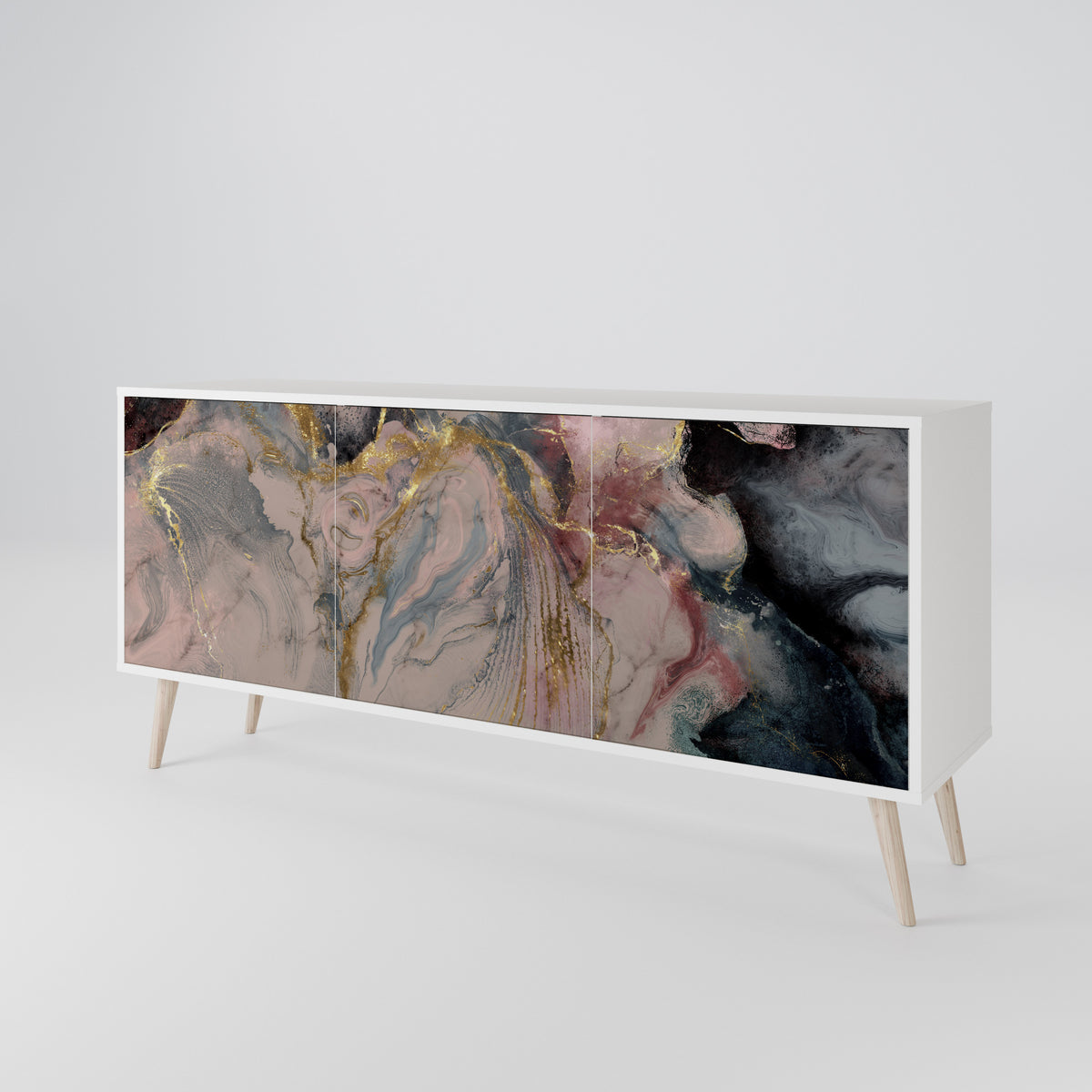 GILDED SWIRLS Aparador de 3 Portas