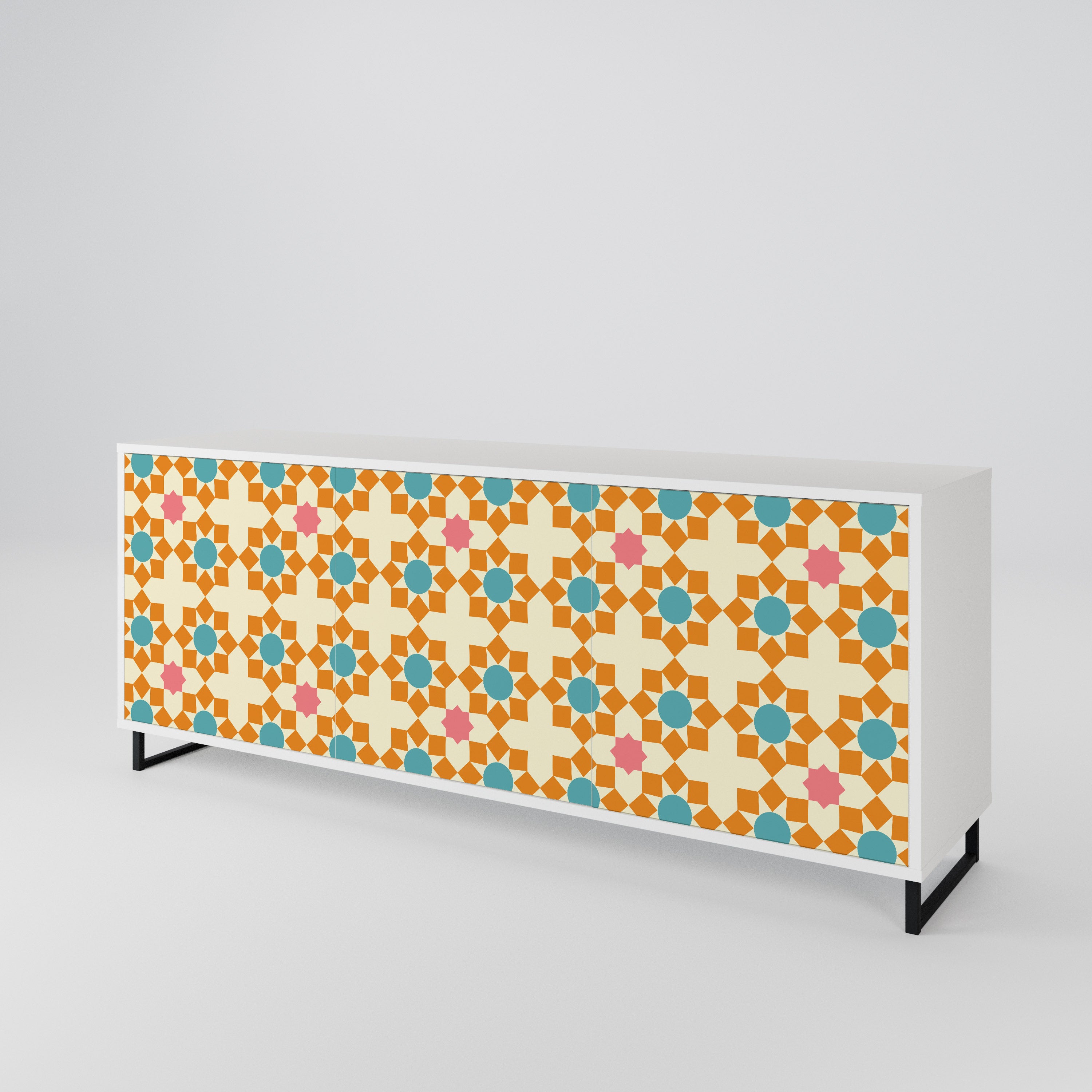 FLORAL DECOR 3-Door Sideboard