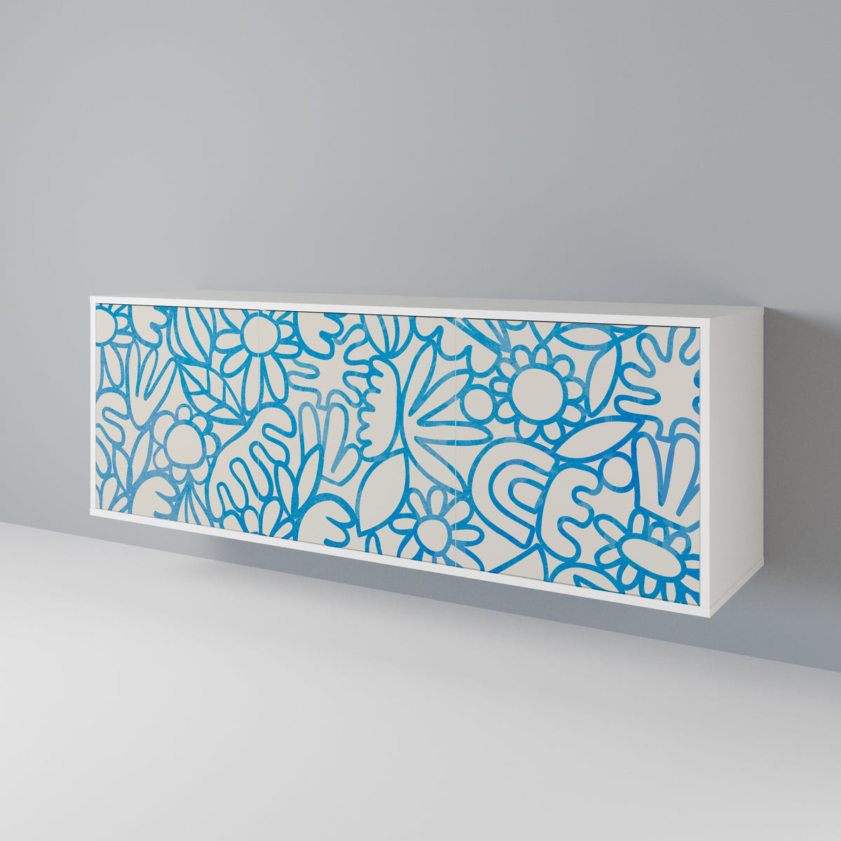 BLOOMY MORNING 3-türiges Sideboard