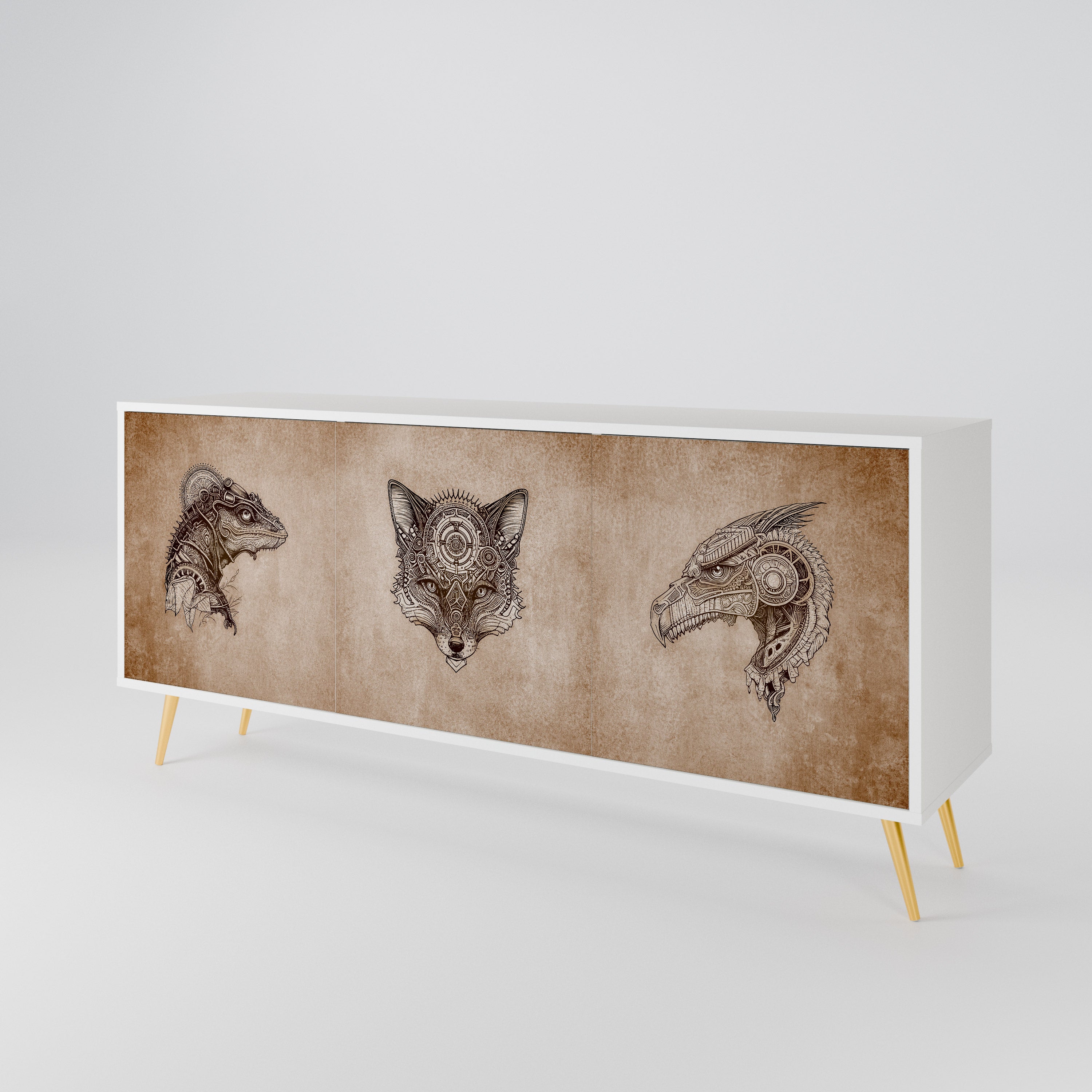 STEAMPUNK CLAN 3-Door Sideboard