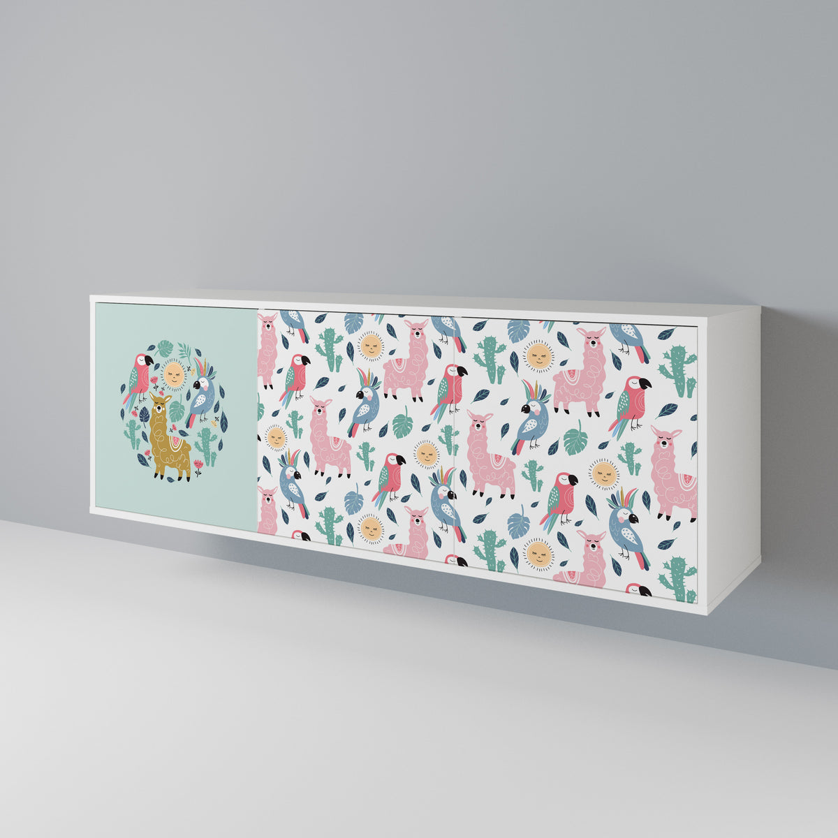 COLORFUL ALPACAS 3-Door Sideboard