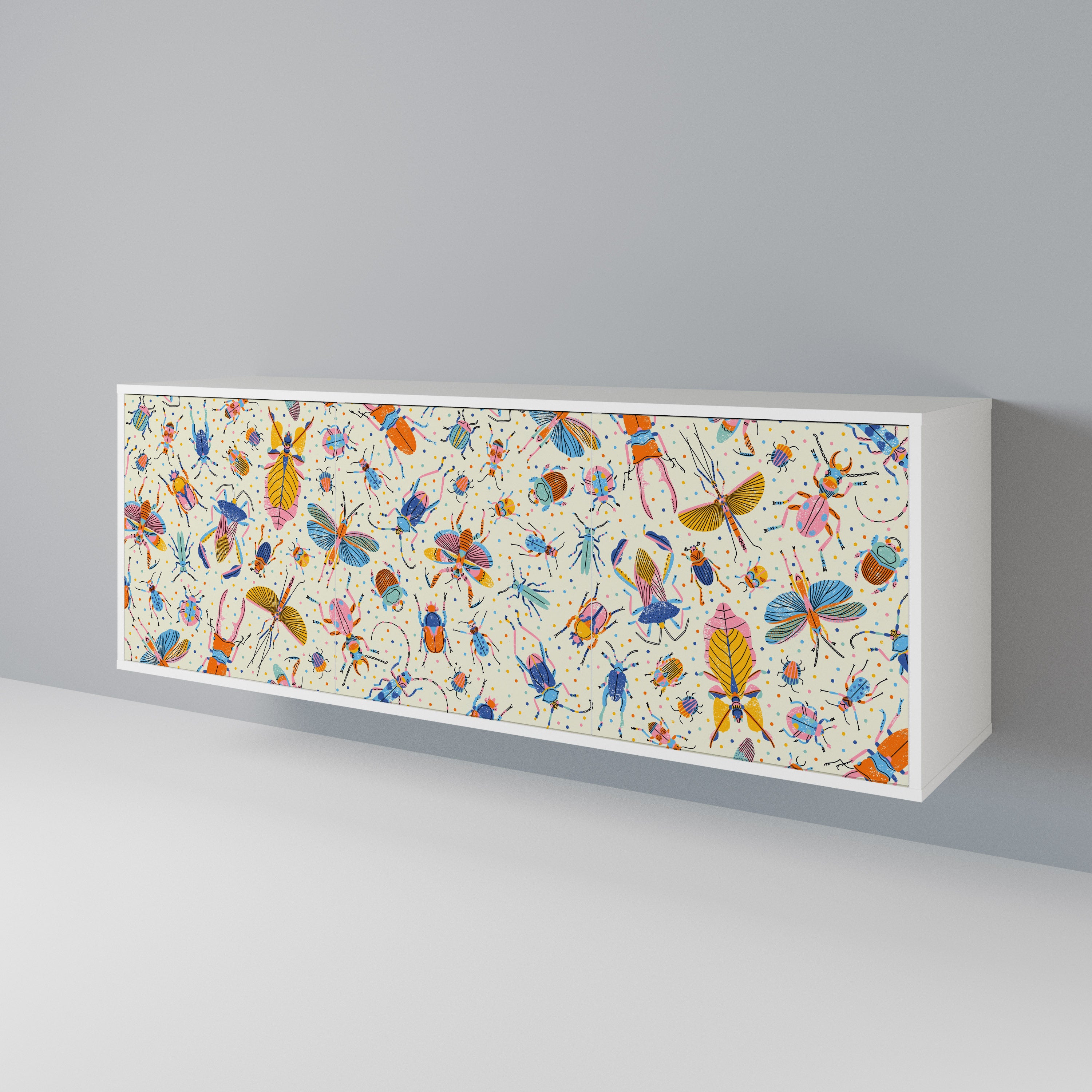 COLORFUL INSECTS 3-Door Sideboard