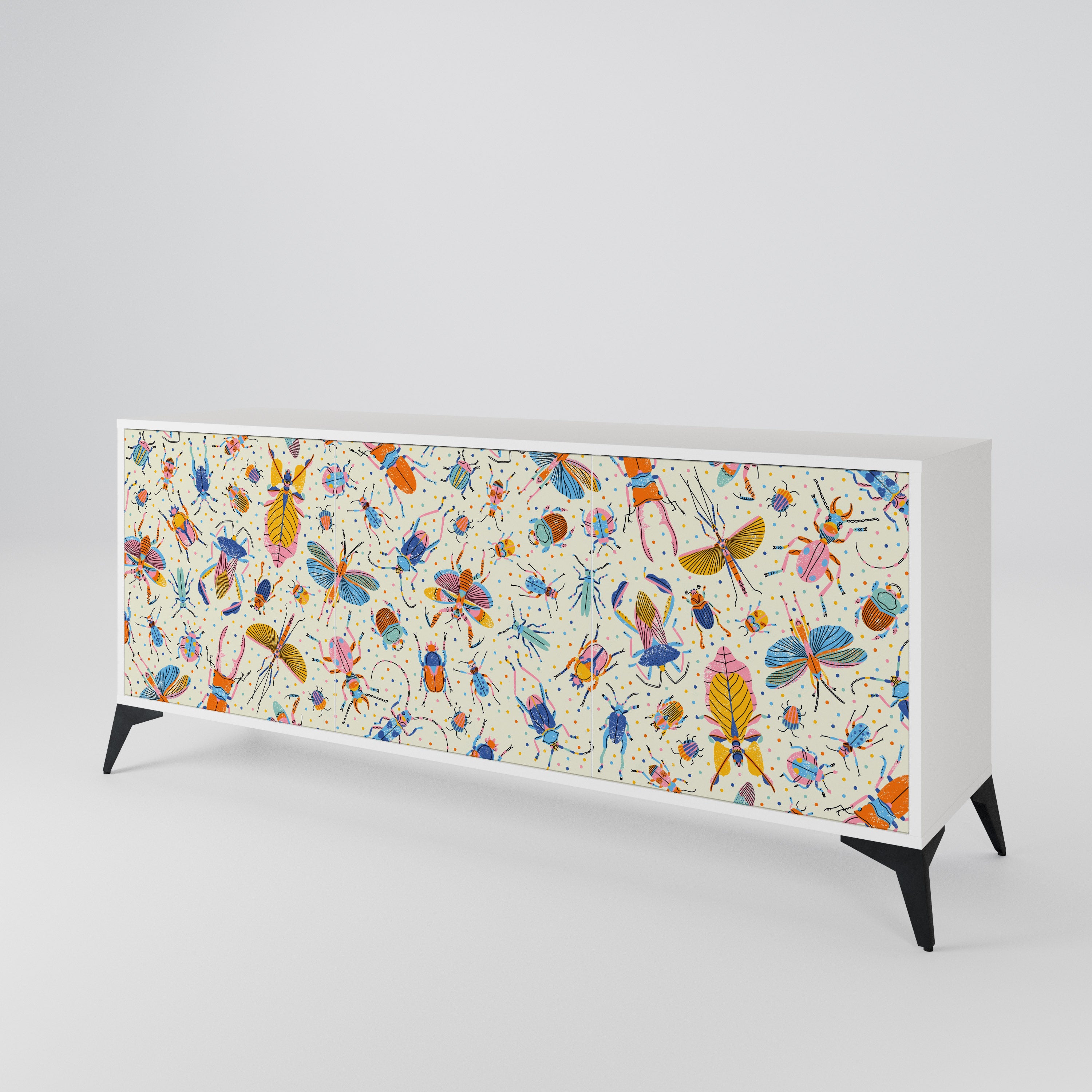 COLORFUL INSECTS 3-Door Sideboard