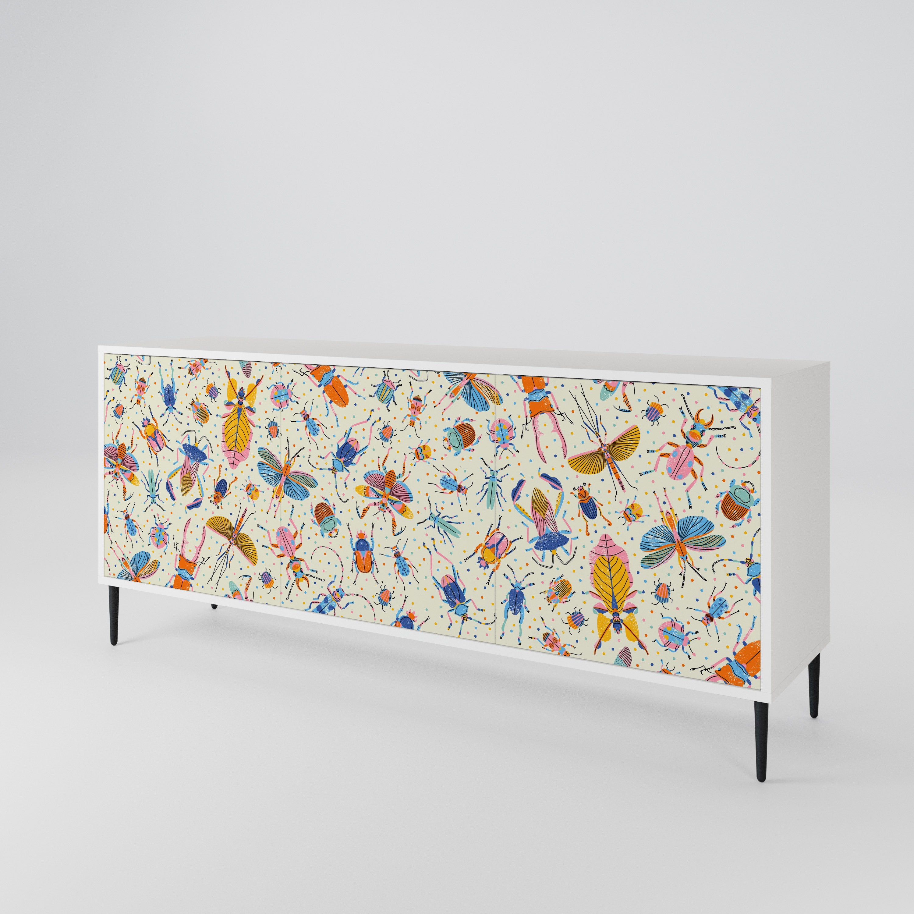 COLORFUL INSECTS 3-Door Sideboard