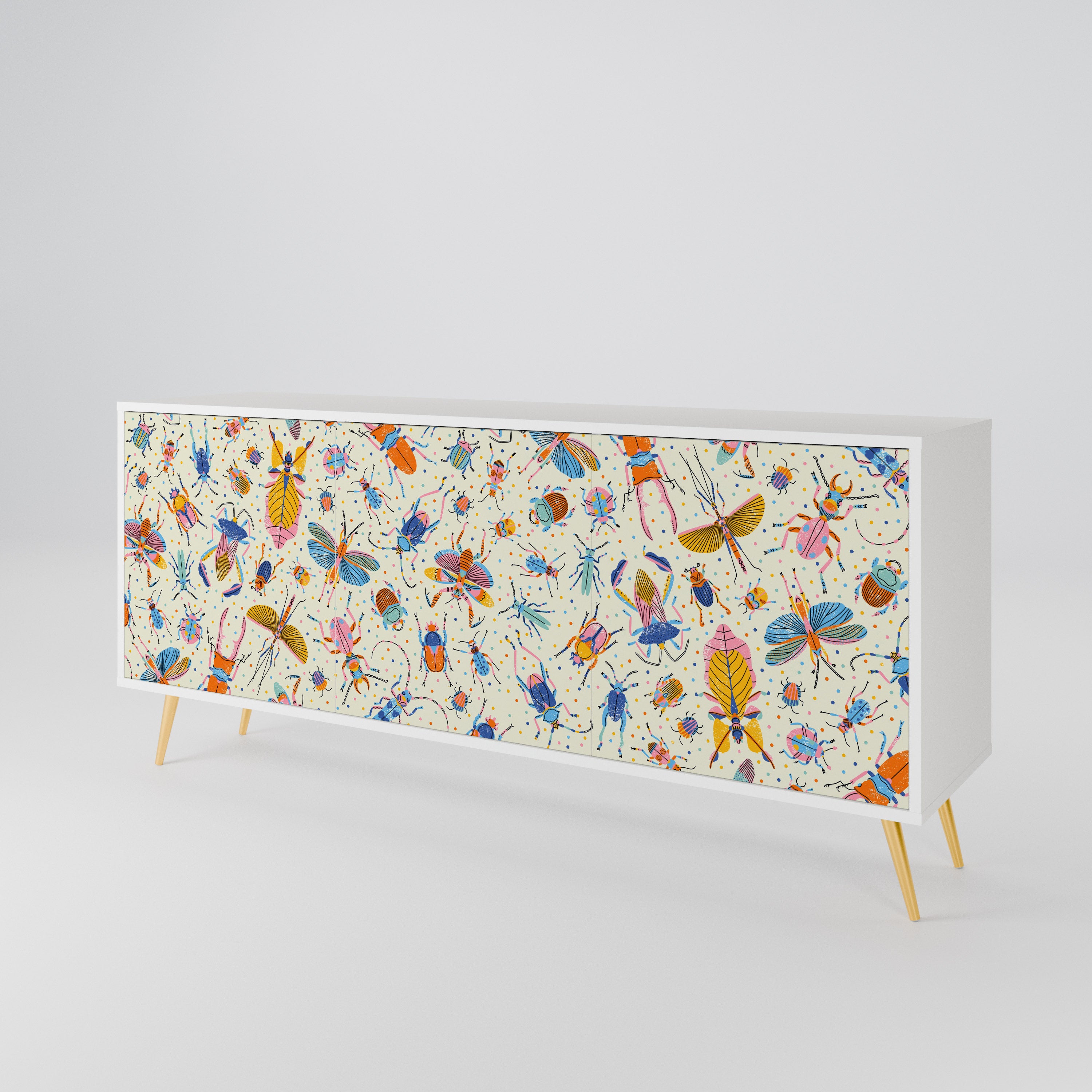 COLORFUL INSECTS 3-Door Sideboard