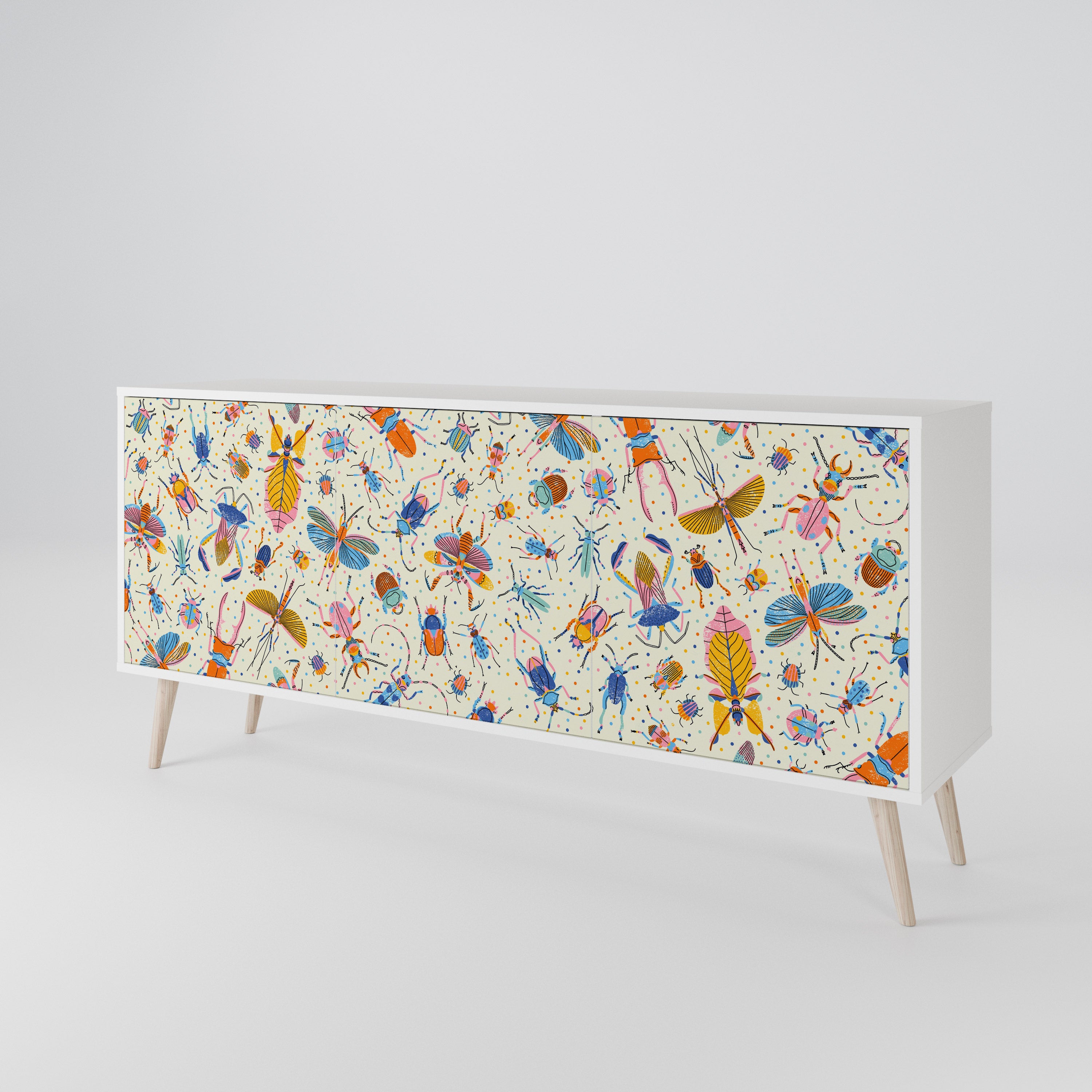 COLORFUL INSECTS 3-Door Sideboard