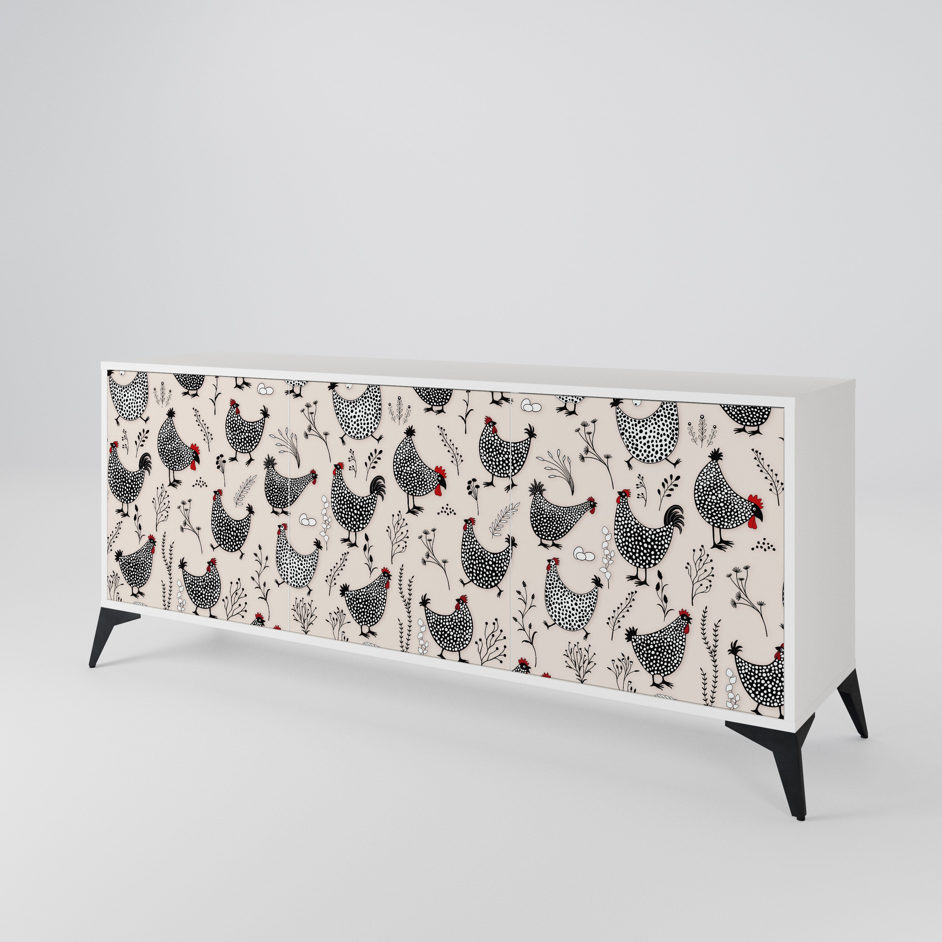 HAPPY HENS 3-Door Sideboard