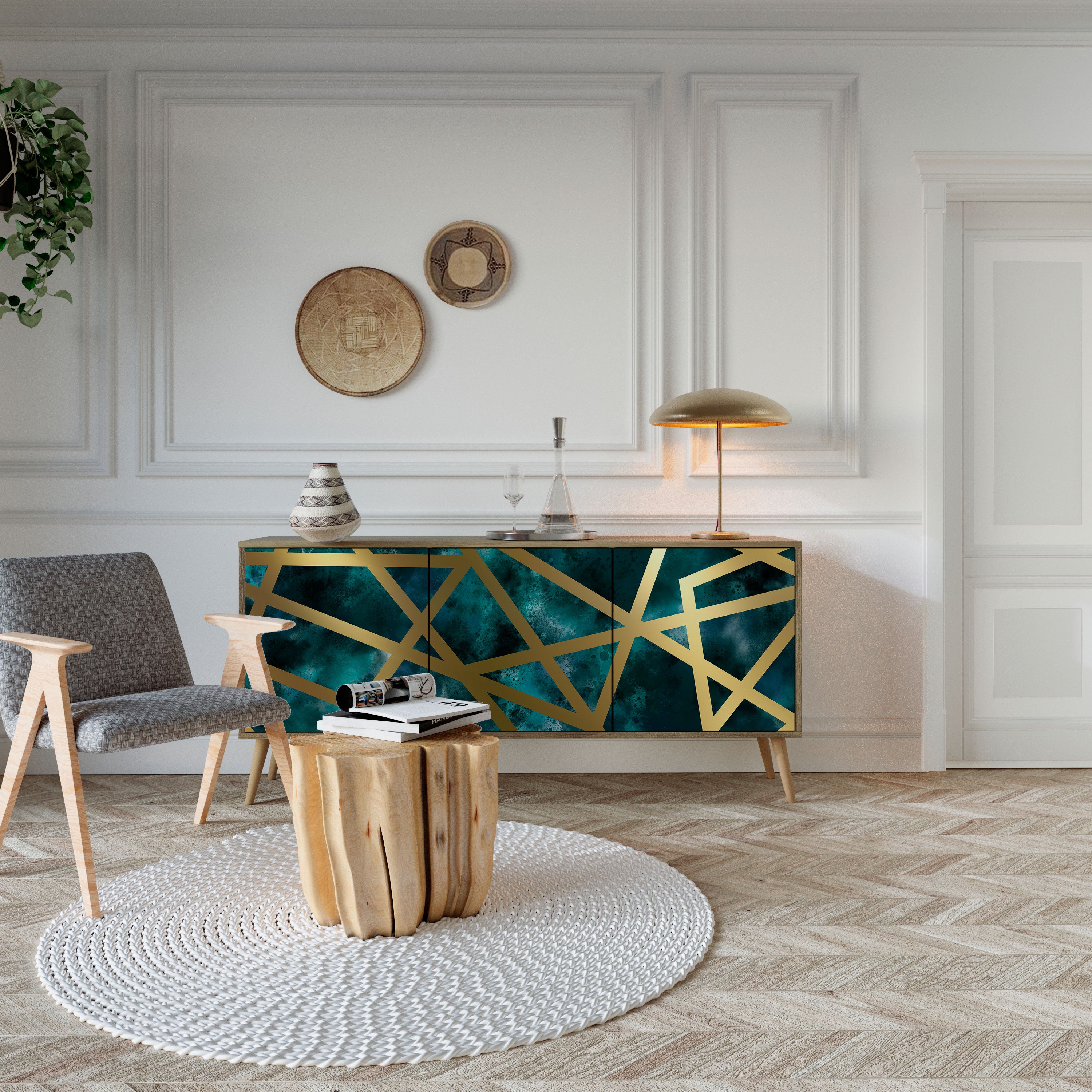 THE LABYRINTH OF GOLD Μπουφές 3-θυρών