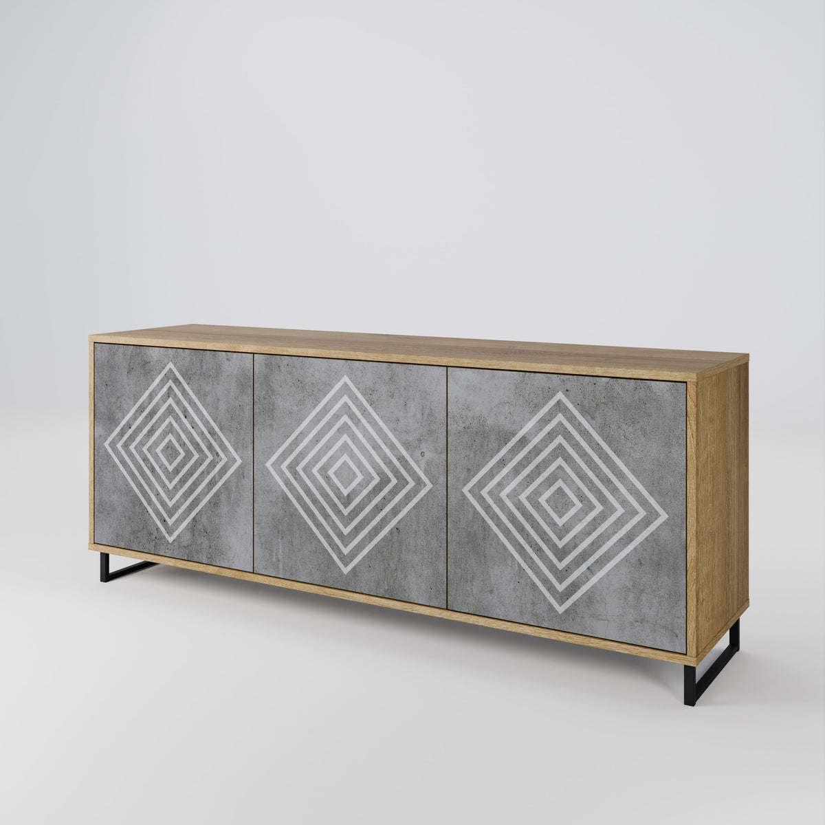 POLYGONAL ARTISTRY Aparador de 3 Portas