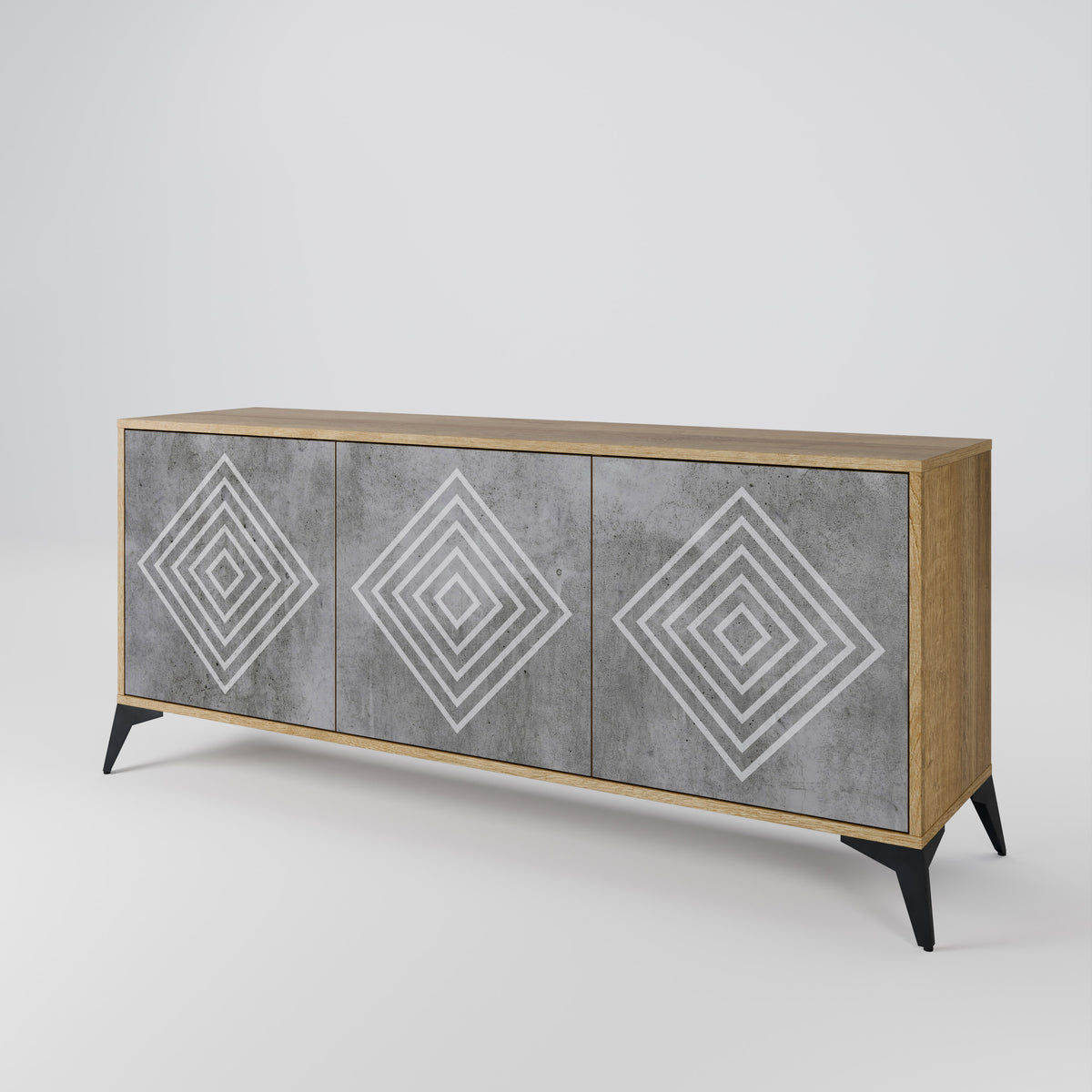 POLYGONAL ARTISTRY Aparador de 3 Portas