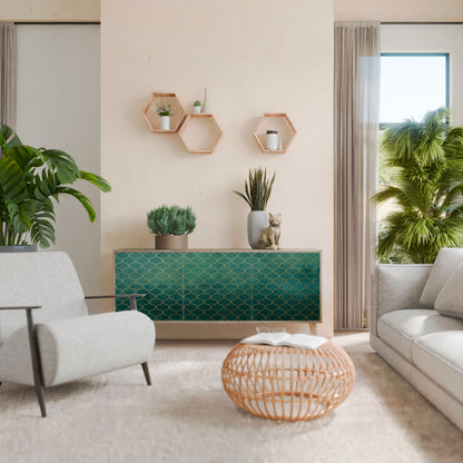 TESSELATED GREENERY 3-türiges Sideboard