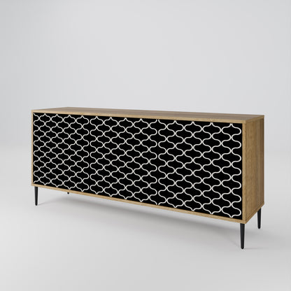TESSELATED BLACKNESS 3-Door Sideboard