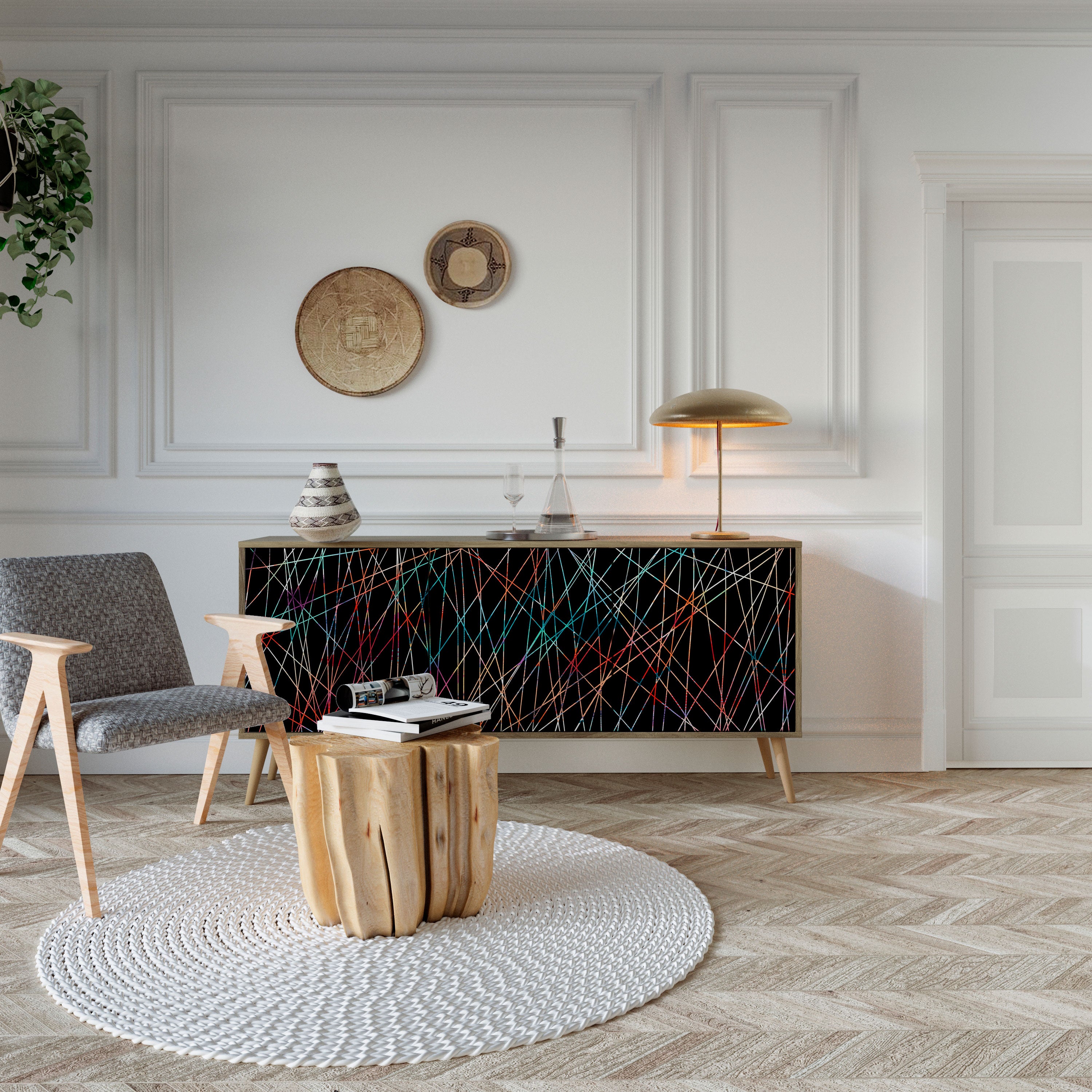 LUMINOUS SNARE 3-türiges Sideboard