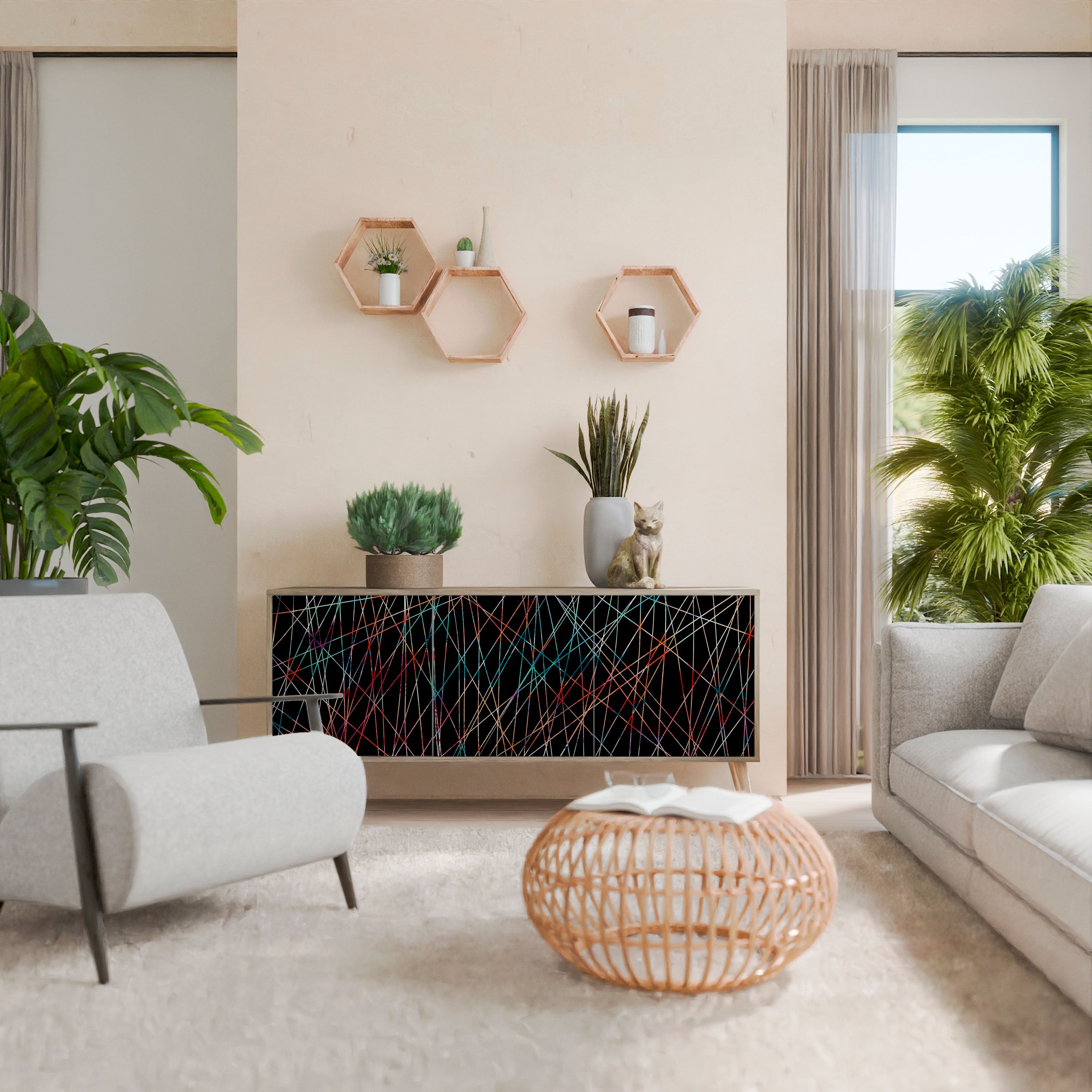 LUMINOUS SNARE 3-türiges Sideboard