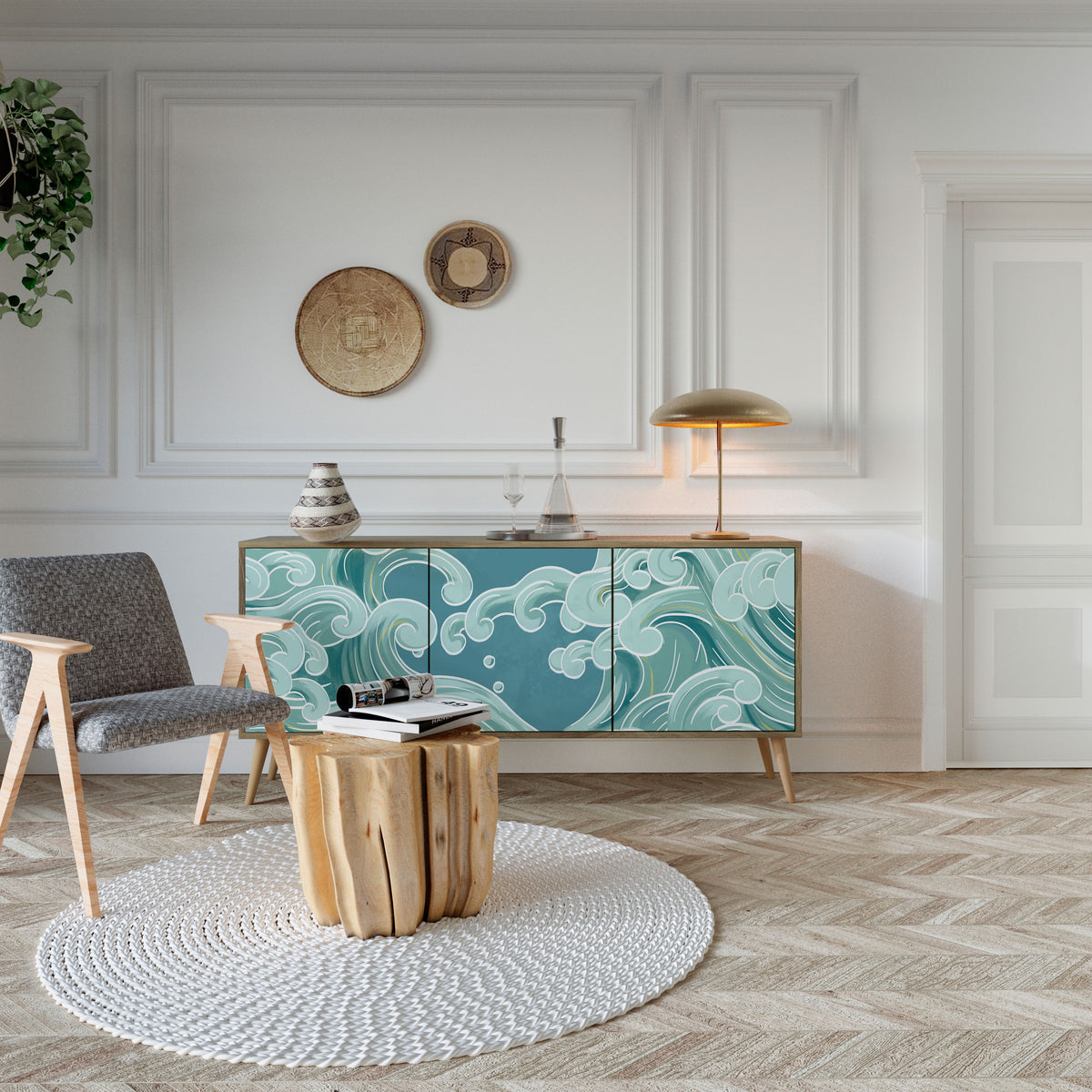 ASIAN SWAY 3-Door Sideboard