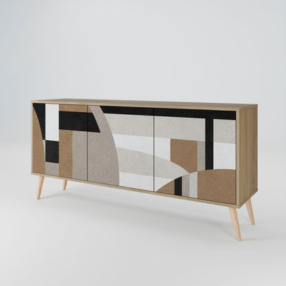 Credenza DELICATE MEMENTO a 3 ante in effetto rovere