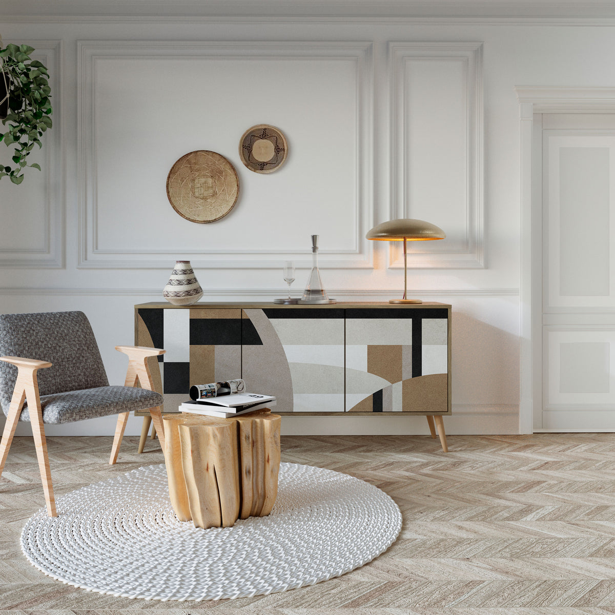 DELICATE MEMENTO 3-türiges Sideboard