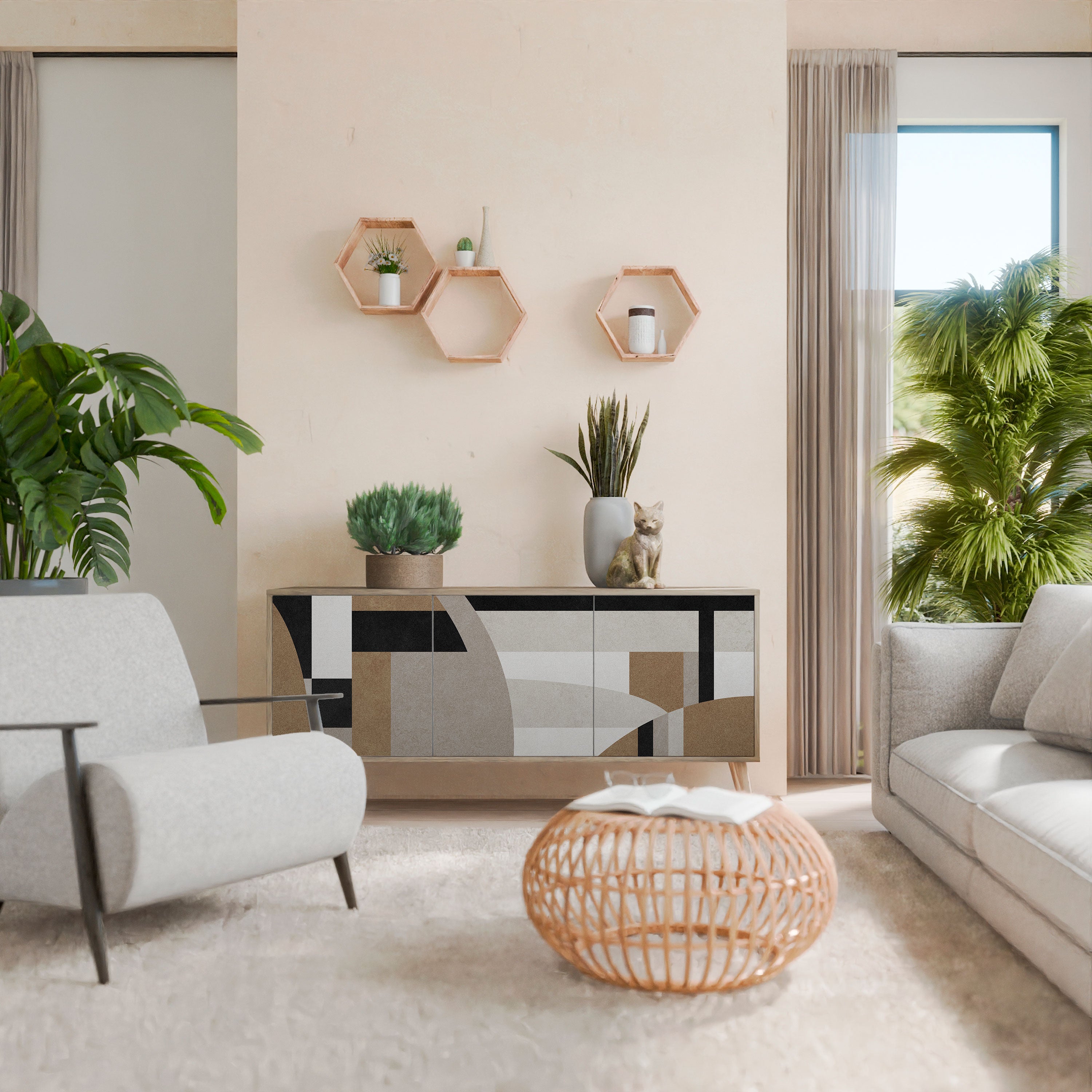 DELICATE MEMENTO 3-türiges Sideboard