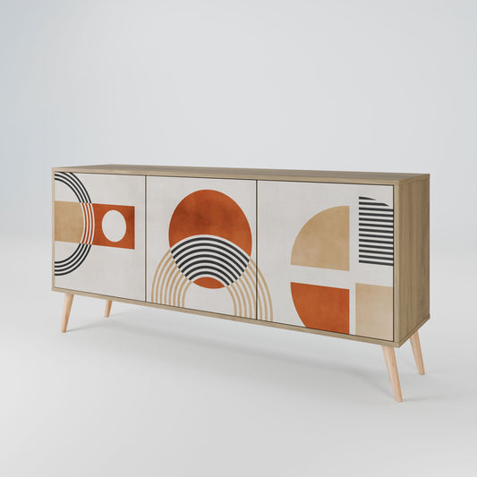 SPACE AROUND Credenza a 3 ante in effetto rovere