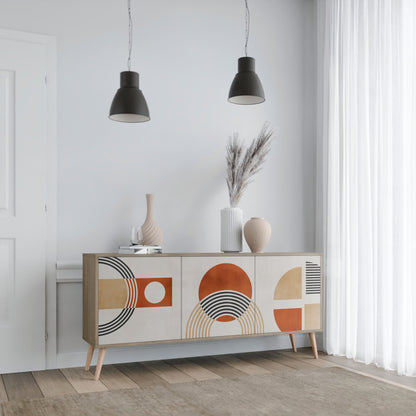 SPACE AROUND Credenza a 3 ante in effetto rovere