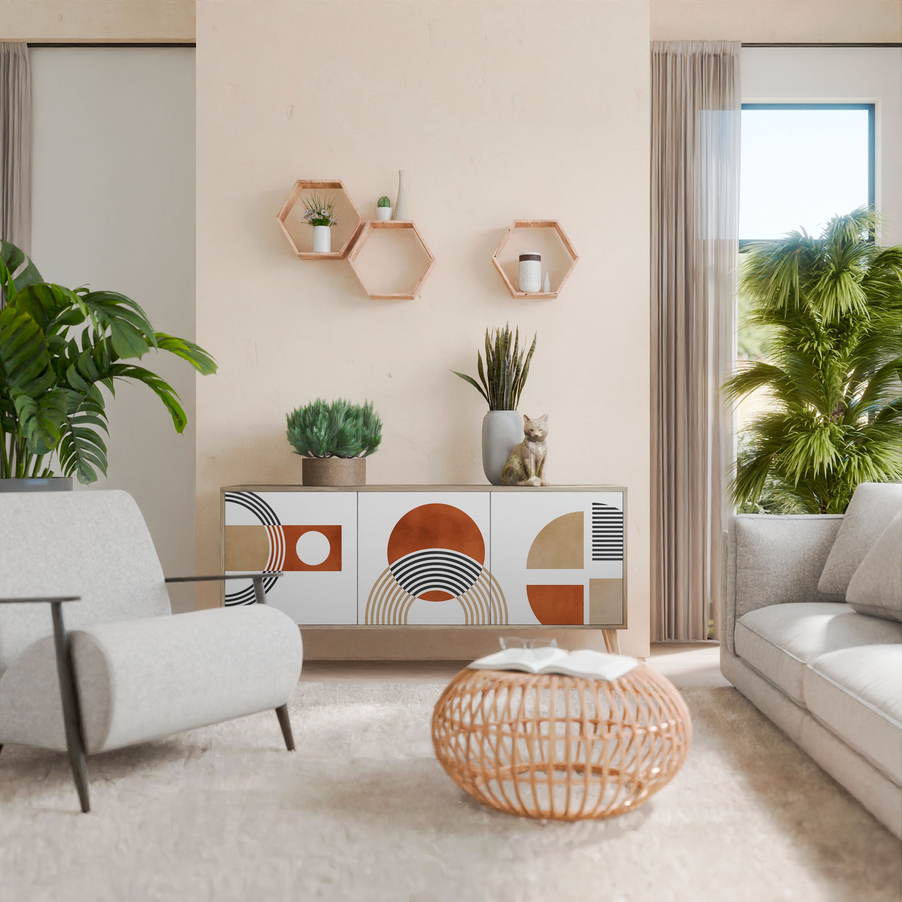 CIRCLE RHYTM 3-türiges Sideboard