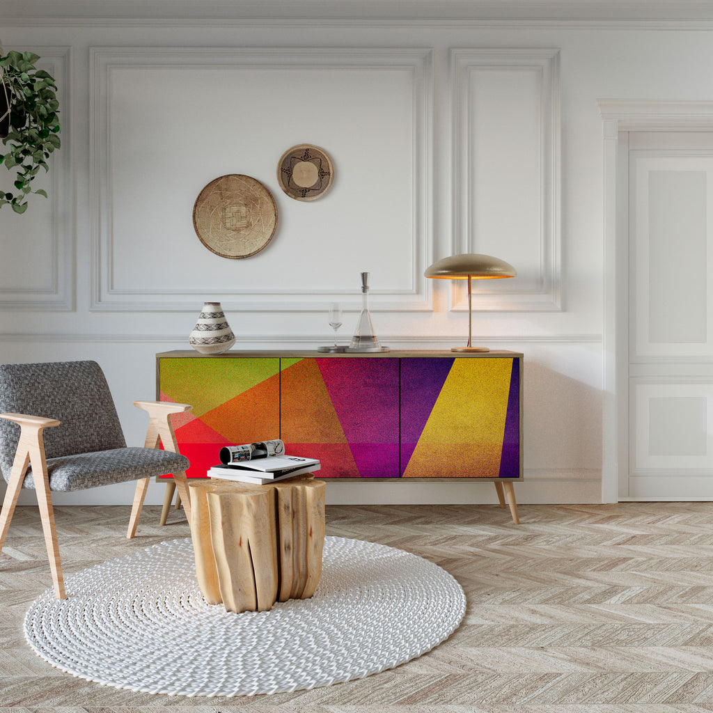 VIVID GEOMETRY 3-türiges Sideboard