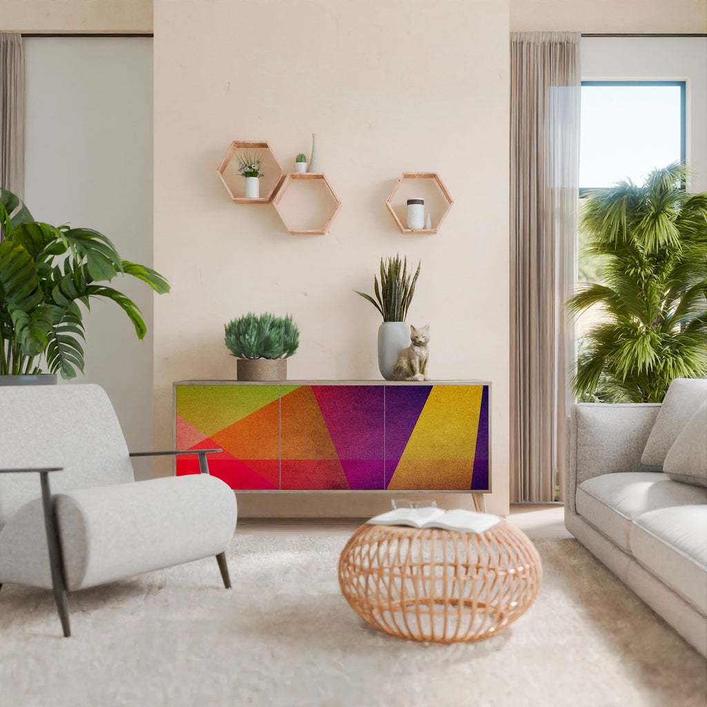 VIVID GEOMETRY 3-türiges Sideboard