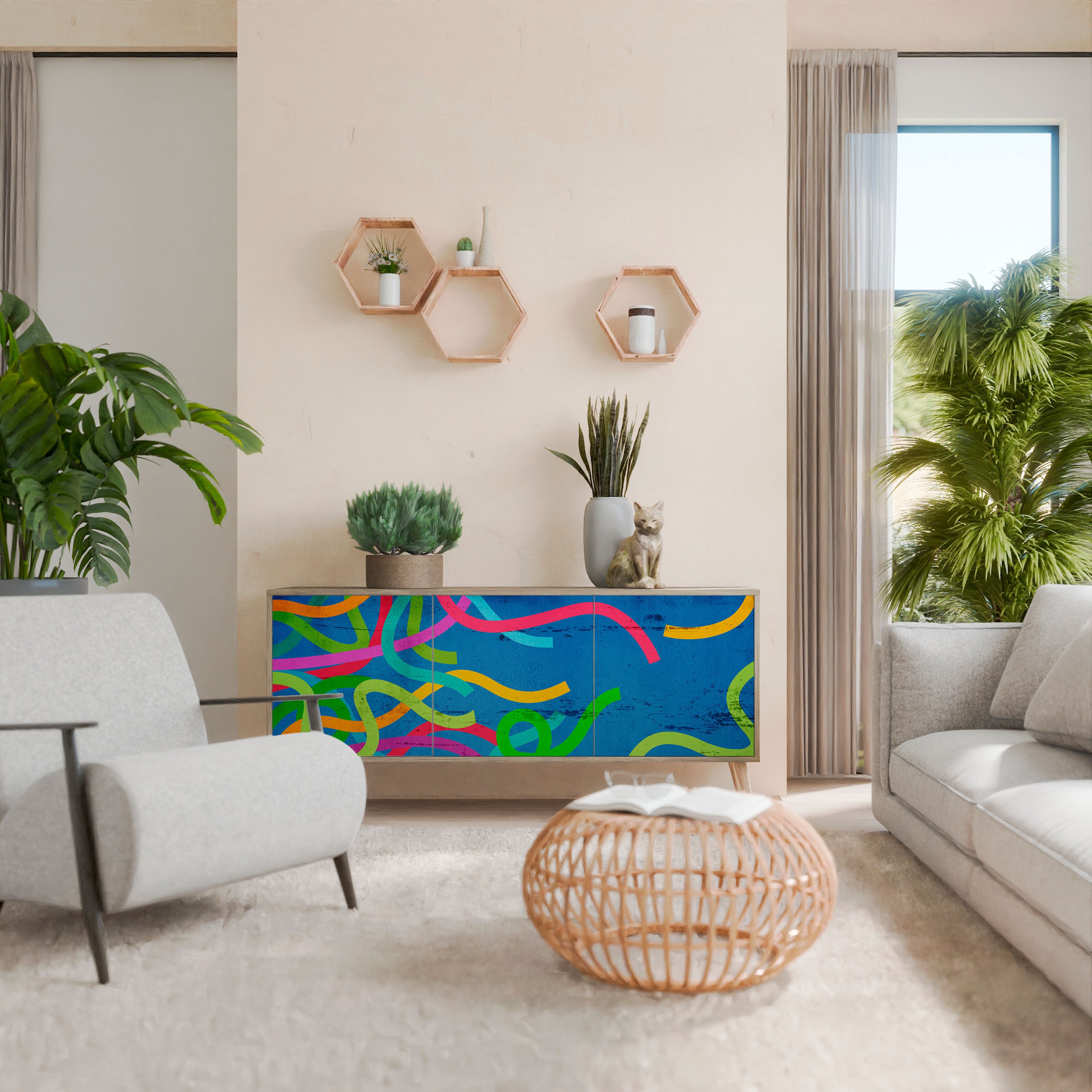 STREAMER TANGLE 3-türiges Sideboard