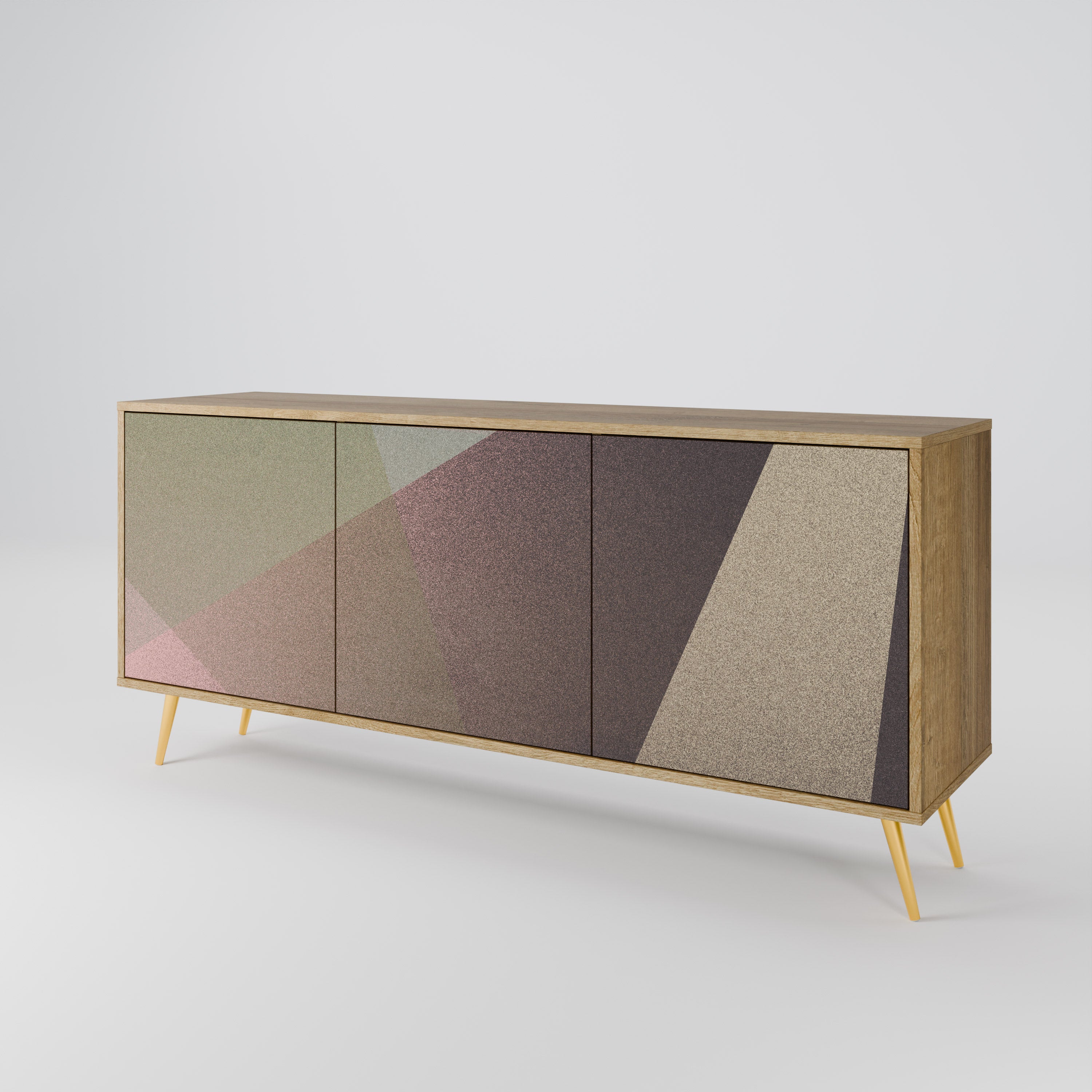 BEIGE GEOMETRY 3-türiges Sideboard