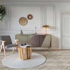 BEIGE GEOMETRY 3-türiges Sideboard