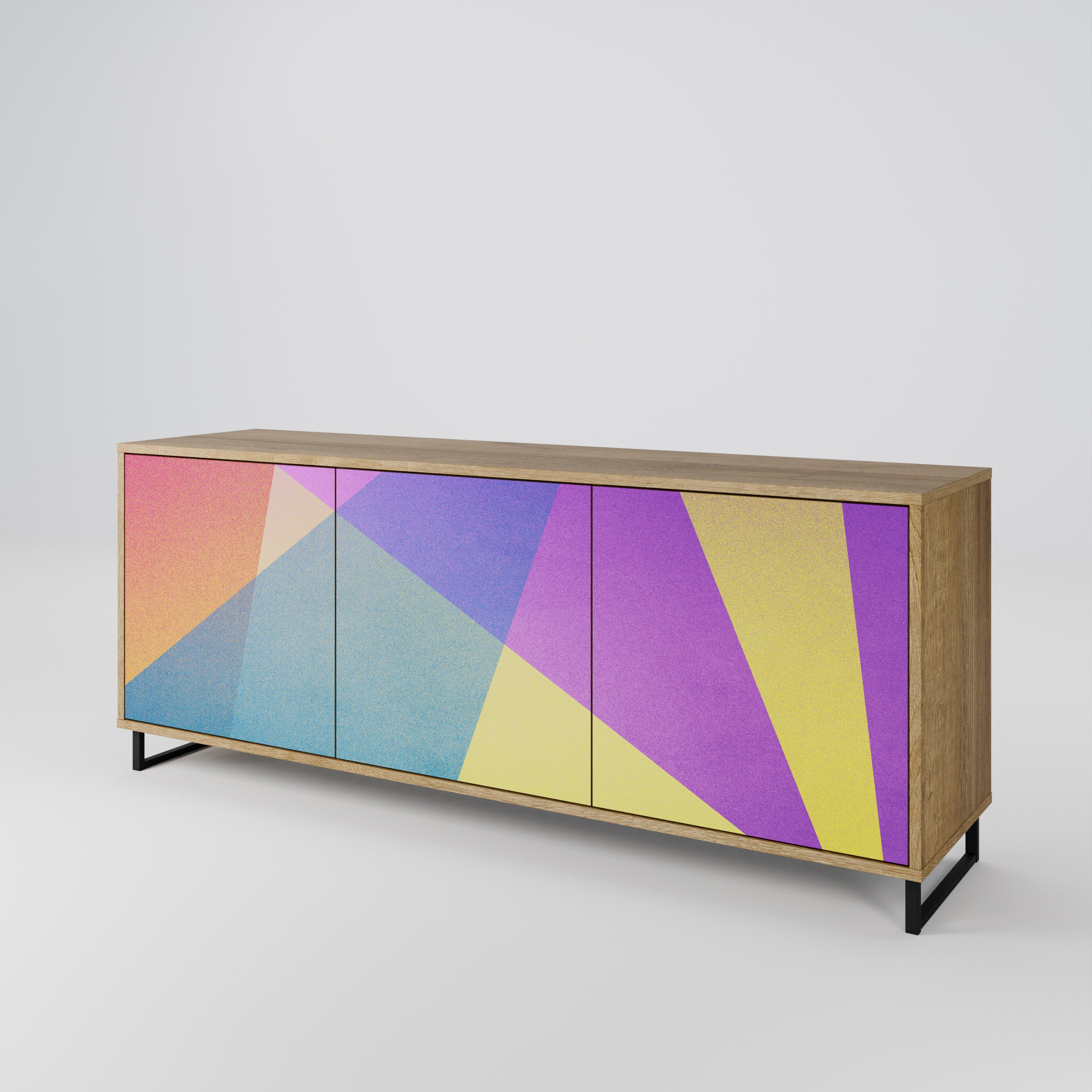 BRIGHT GEOMETRY 3-türiges Sideboard