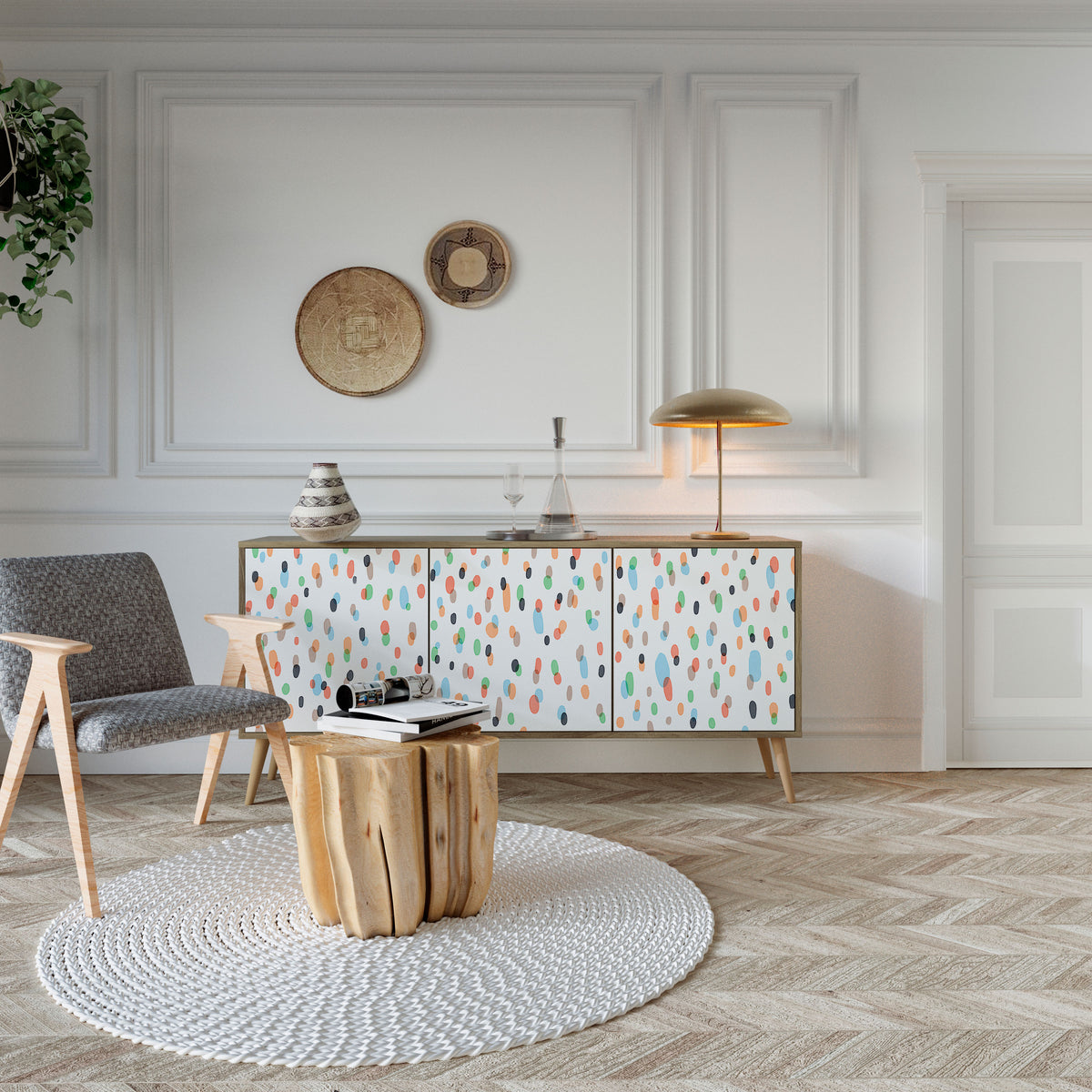 ENERGETIC SPOTS Aparador de 3 Puertas