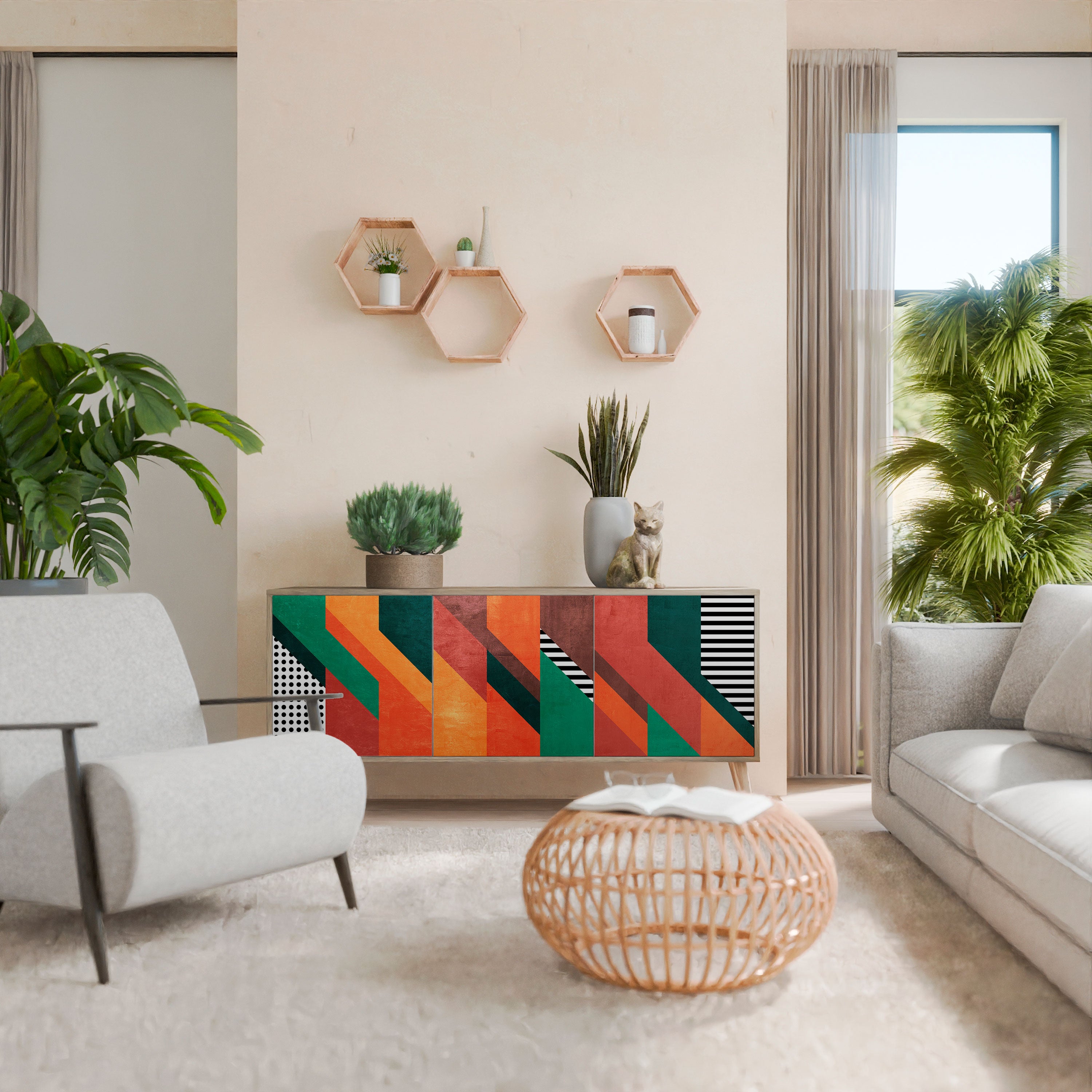 MAKESHIFT ARTISTRY 3-türiges Sideboard