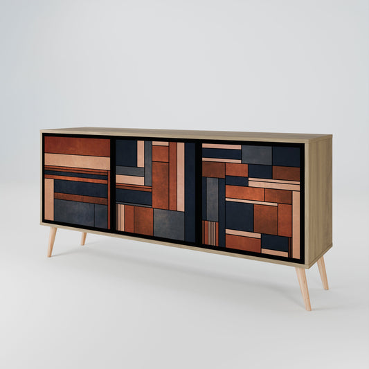 Credenza INTREPID FORMATION a 3 ante in effetto rovere