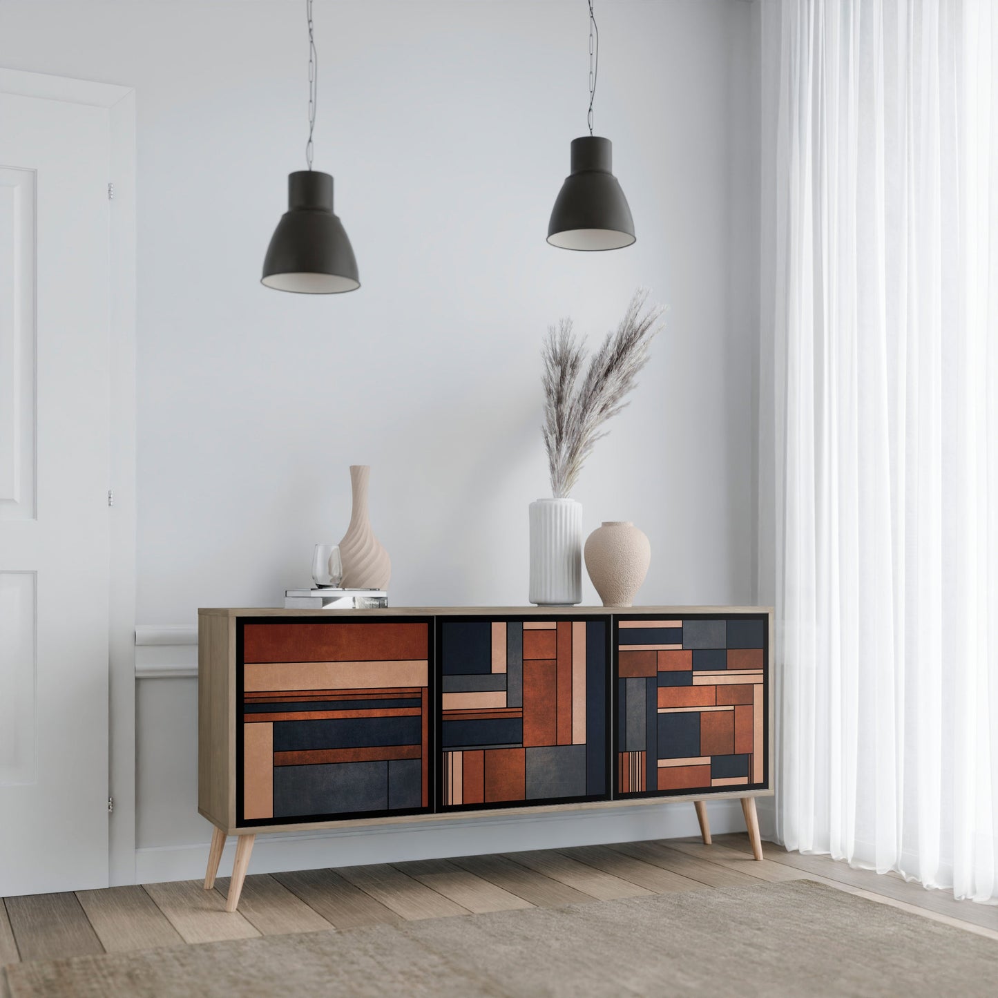 Credenza INTREPID FORMATION a 3 ante in effetto rovere