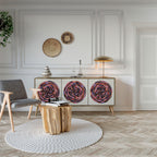 BROWN CIRCLES Aparador de 3 Puertas