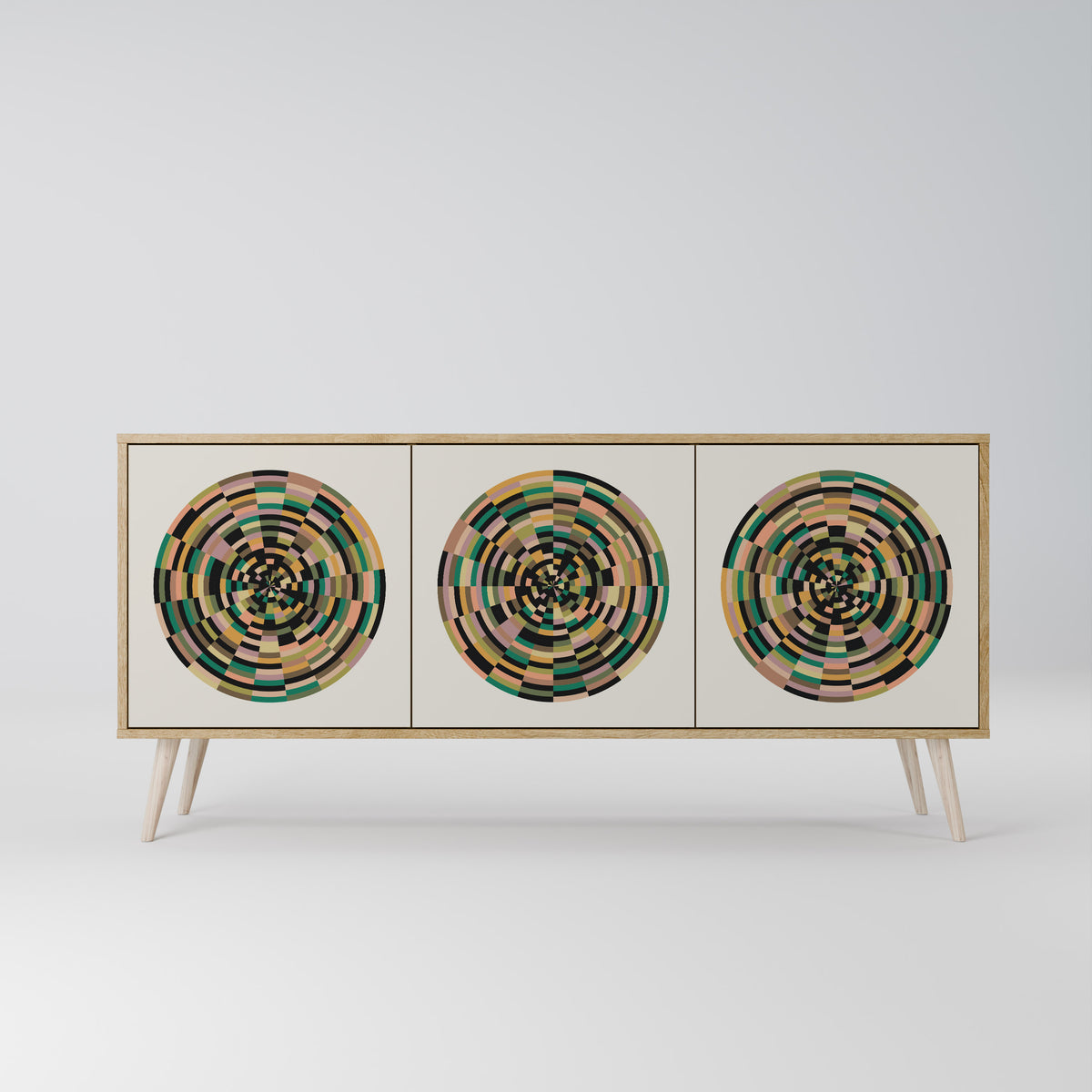 GREEN CIRCLES 3-Door Sideboard