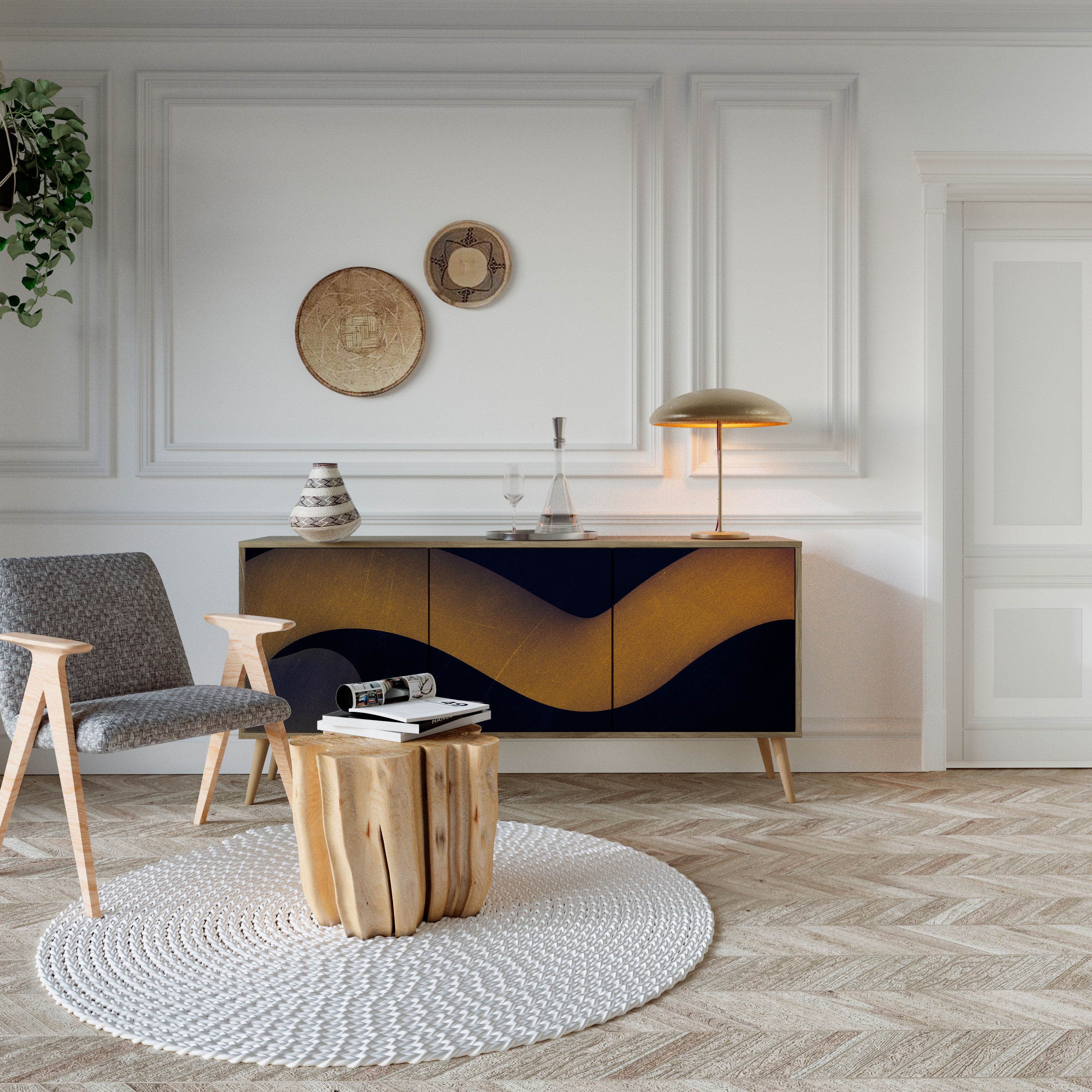 HOLLOW TIME 3-Door Sideboard