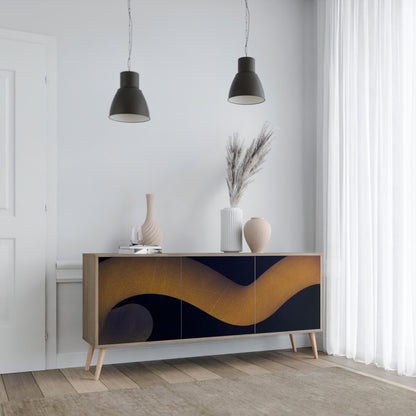 Credenza HOLLOW TIME a 3 ante in effetto rovere