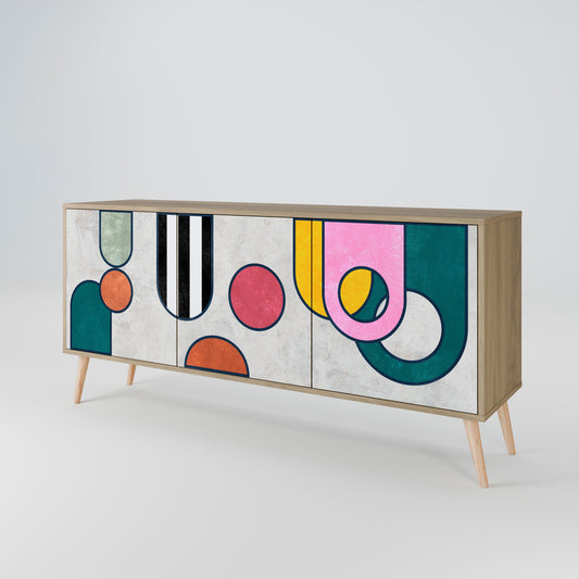 Credenza COOL STORY a 3 ante effetto rovere